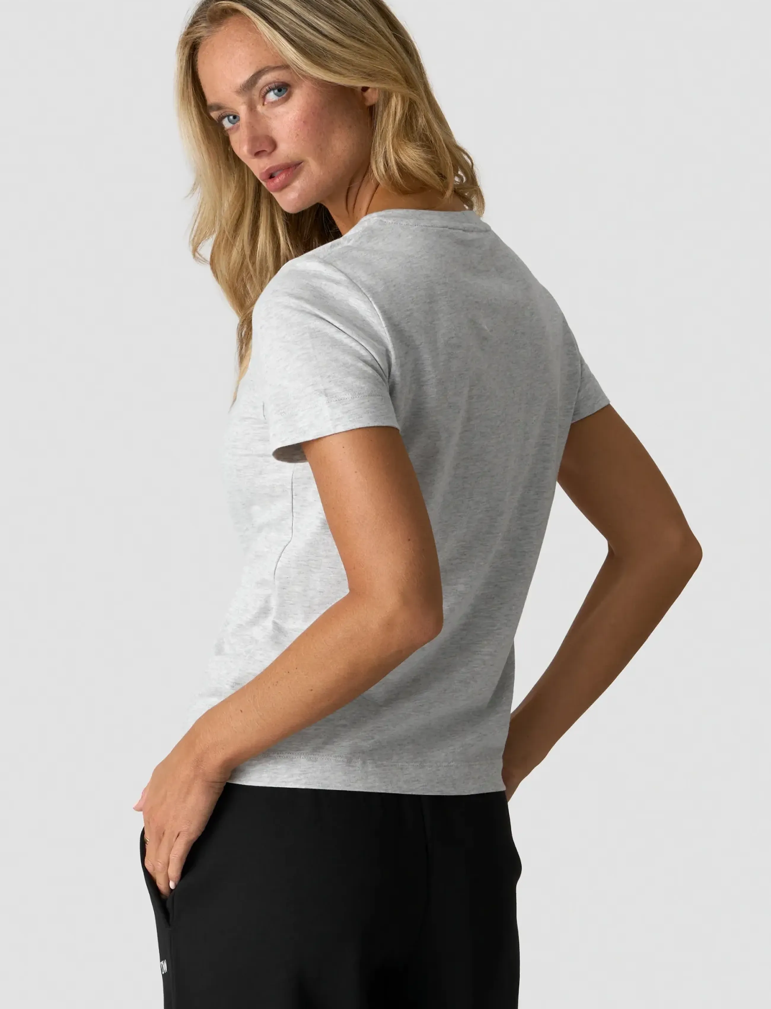 ICANIWILL - Everyday Cotton T-shirt Print W - t-shirts - light grey melange - 3