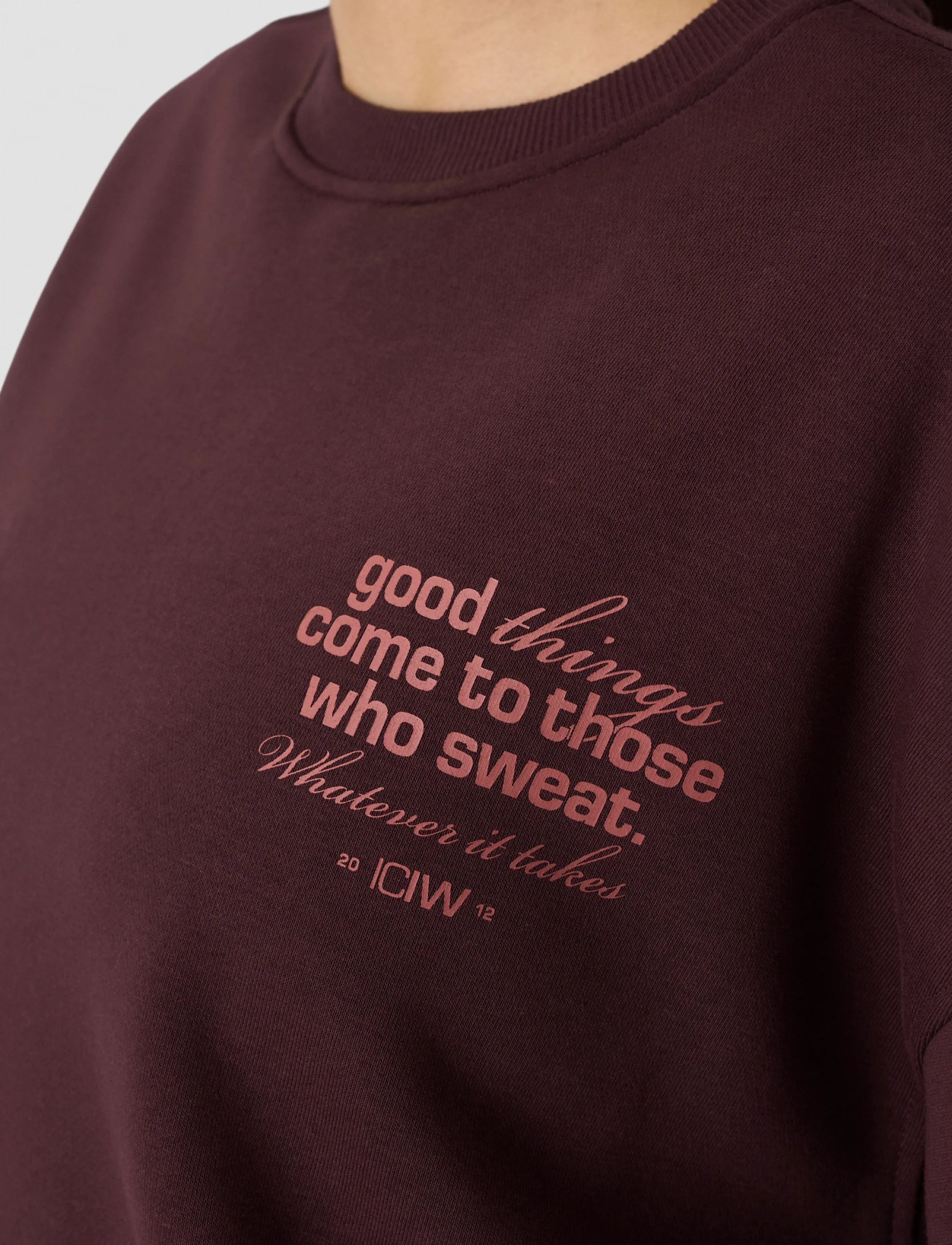 ICANIWILL - Everyday Relaxed Crewneck Print W - sweatshirts - espresso - 4