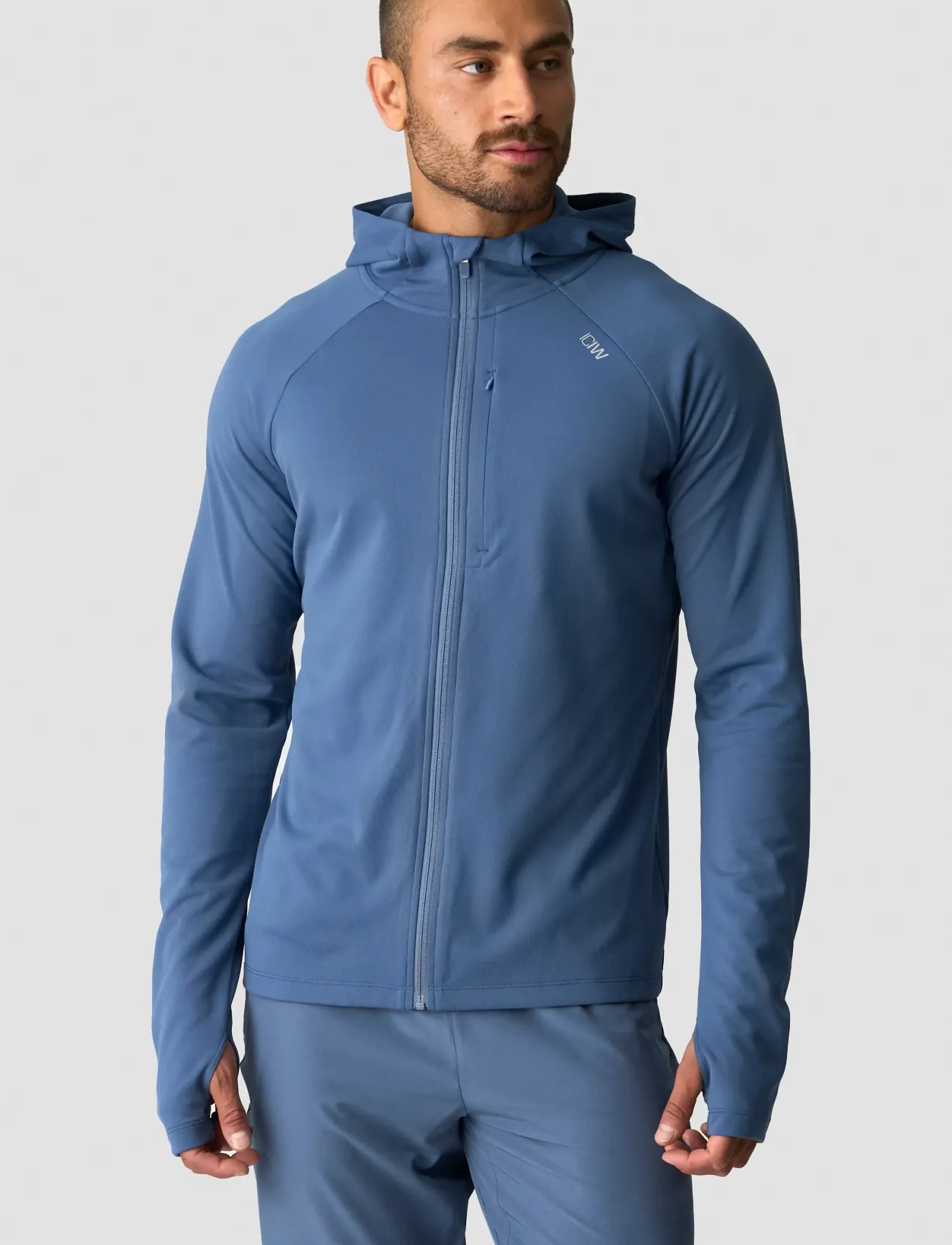 ICANIWILL - Mirage Hooded Zip Up Midlayer - fleece - dusty twilight blue - 0