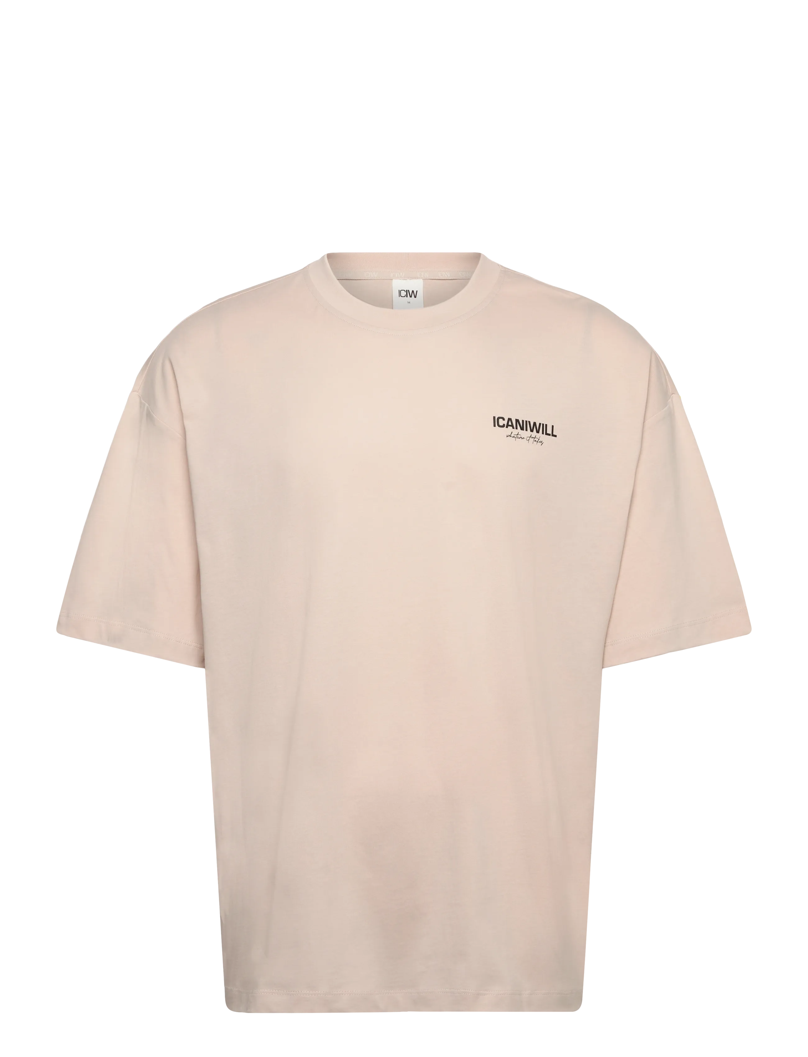 ICANIWILL - Everyday Oversized T-shirt Print M - t-shirts - light beige - 1