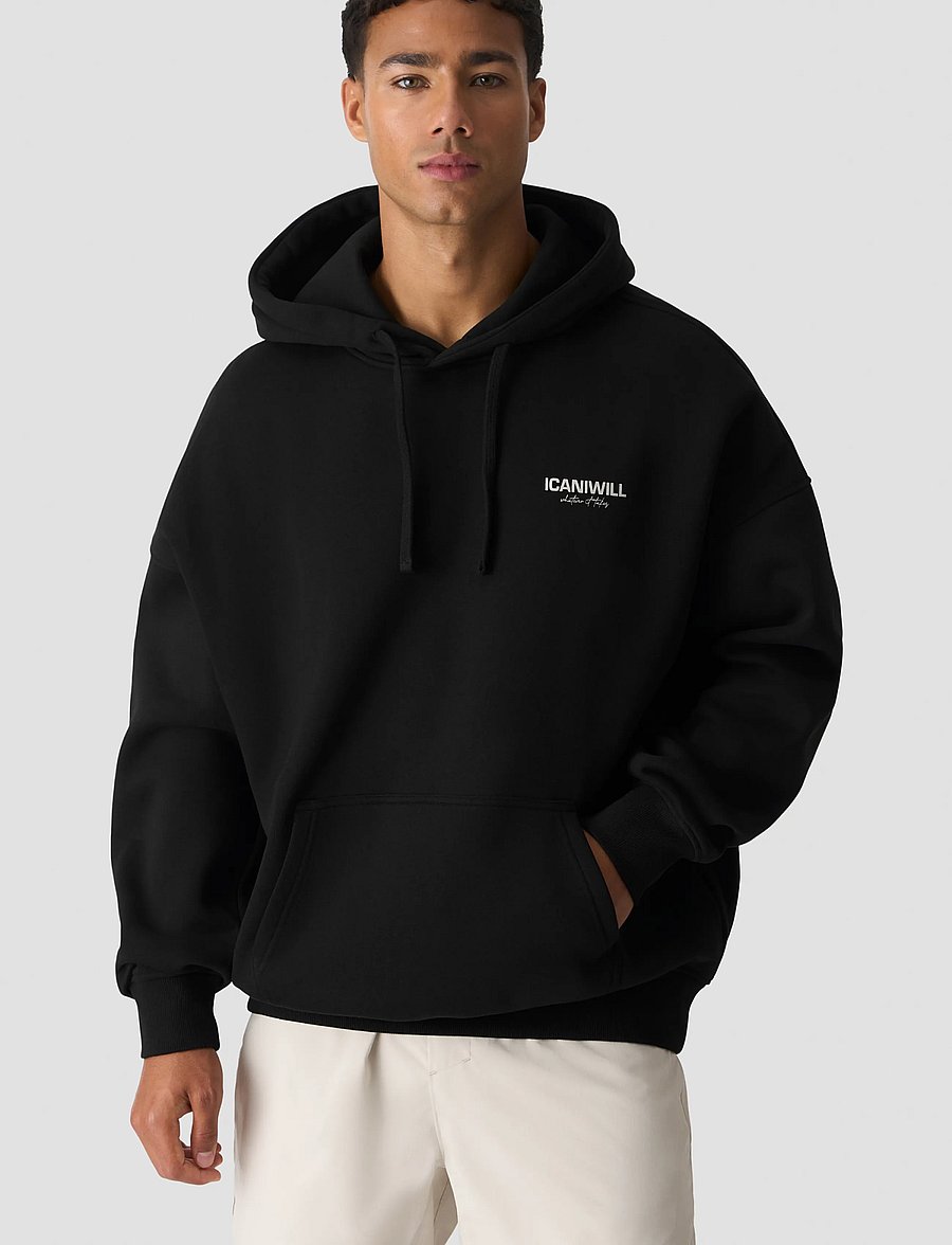 ICANIWILL - Everyday Relaxed Hoodie Print M - kapuutsiga dressipluusid - black_1 - 0