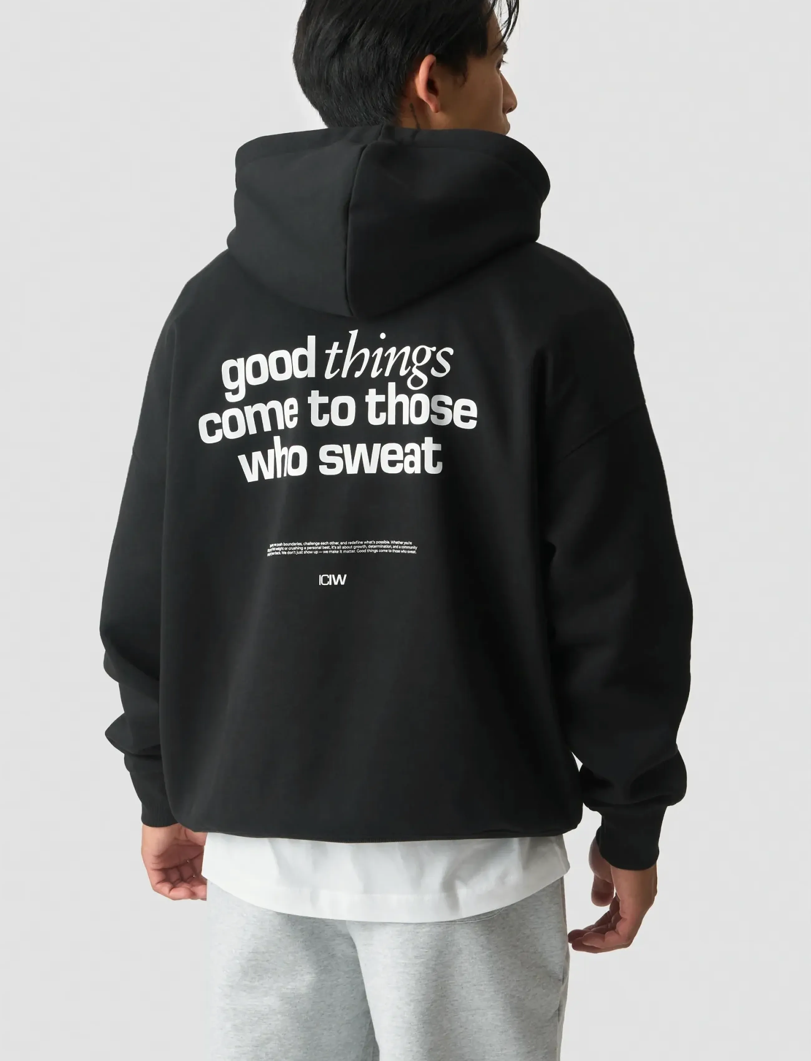 ICANIWILL - Everyday Relaxed Hoodie Print M - oberteile - black - 3