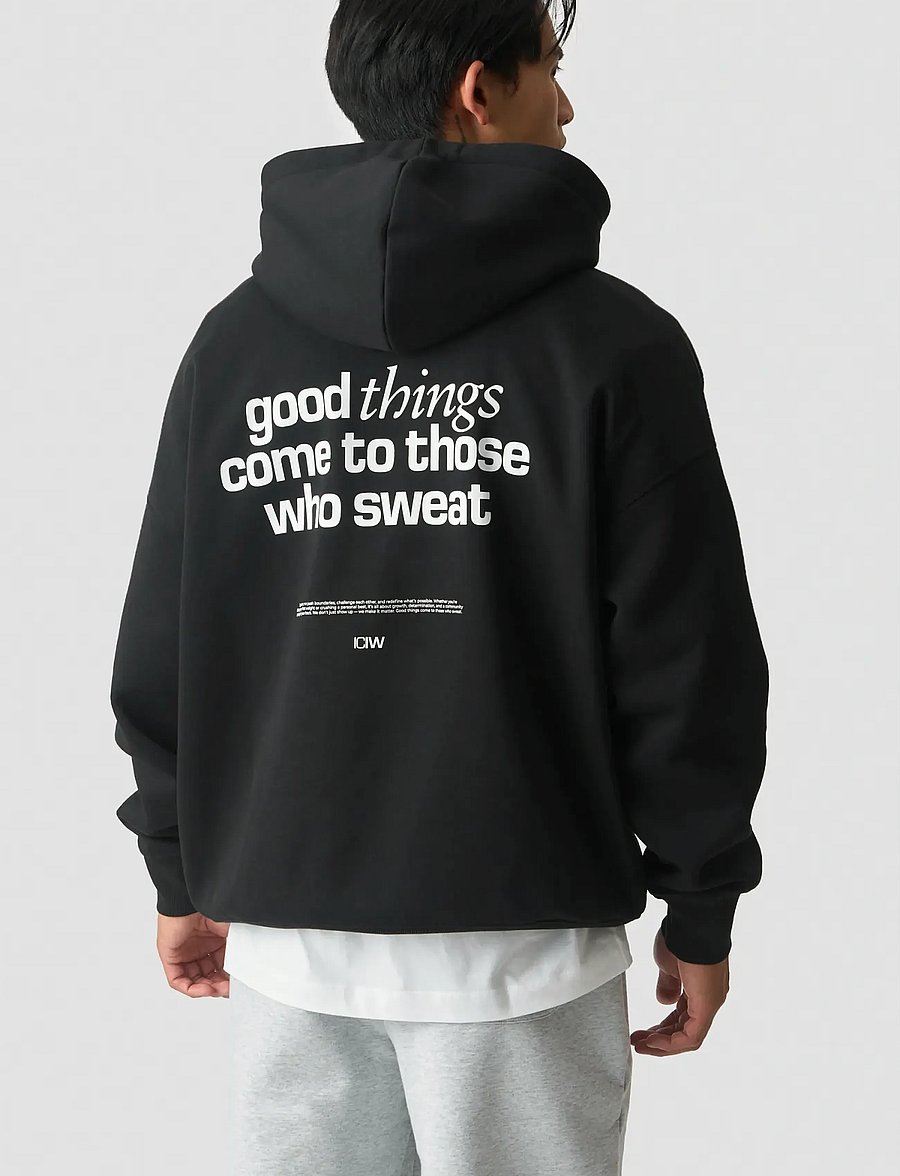 ICANIWILL - Everyday Relaxed Hoodie Print M - oberteile - black - 3