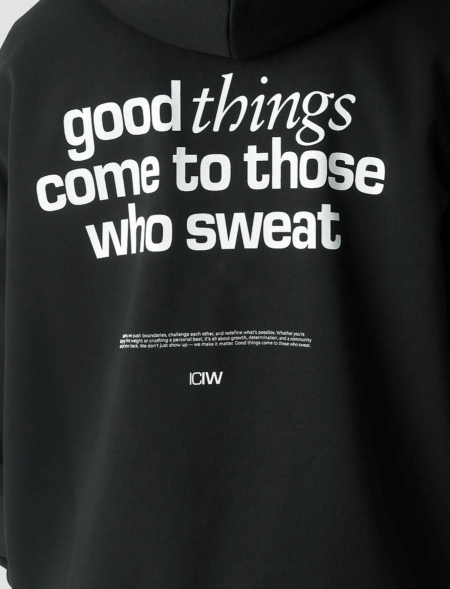 ICANIWILL - Everyday Relaxed Hoodie Print M - oberteile - black - 4