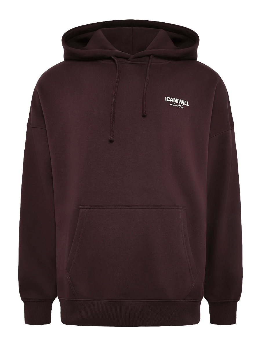 ICANIWILL - Everyday Relaxed Hoodie Print M - kapuutsiga dressipluusid - espresso - 1