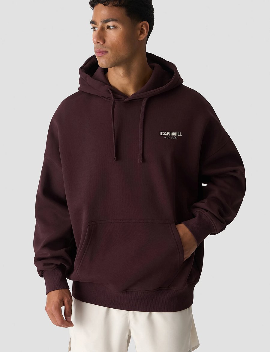 ICANIWILL - Everyday Relaxed Hoodie Print M - kapuutsiga dressipluusid - espresso - 0