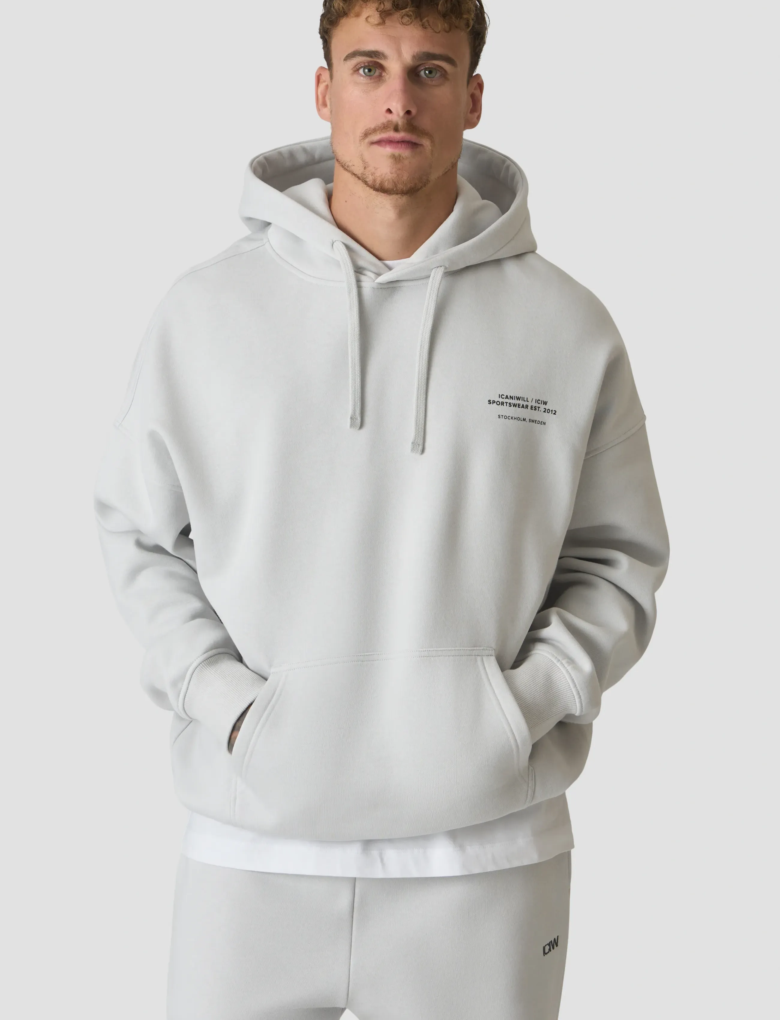 ICANIWILL - Everyday Relaxed Hoodie Print M - overdele - lunar grey - 4