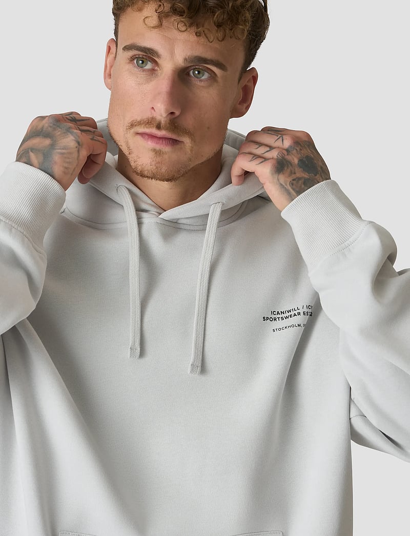 ICANIWILL - Everyday Relaxed Hoodie Print M - oberteile - lunar grey - 5