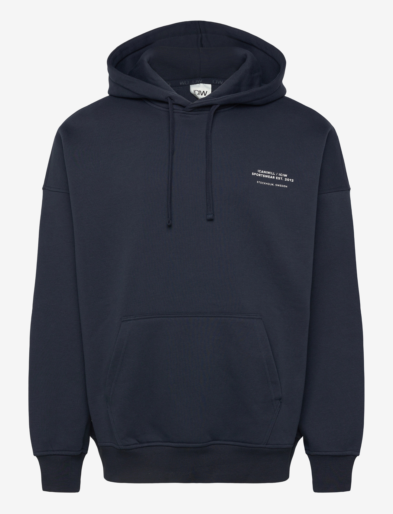 ICANIWILL - Everyday Relaxed Hoodie Print M - overdele - midnight blue - 1