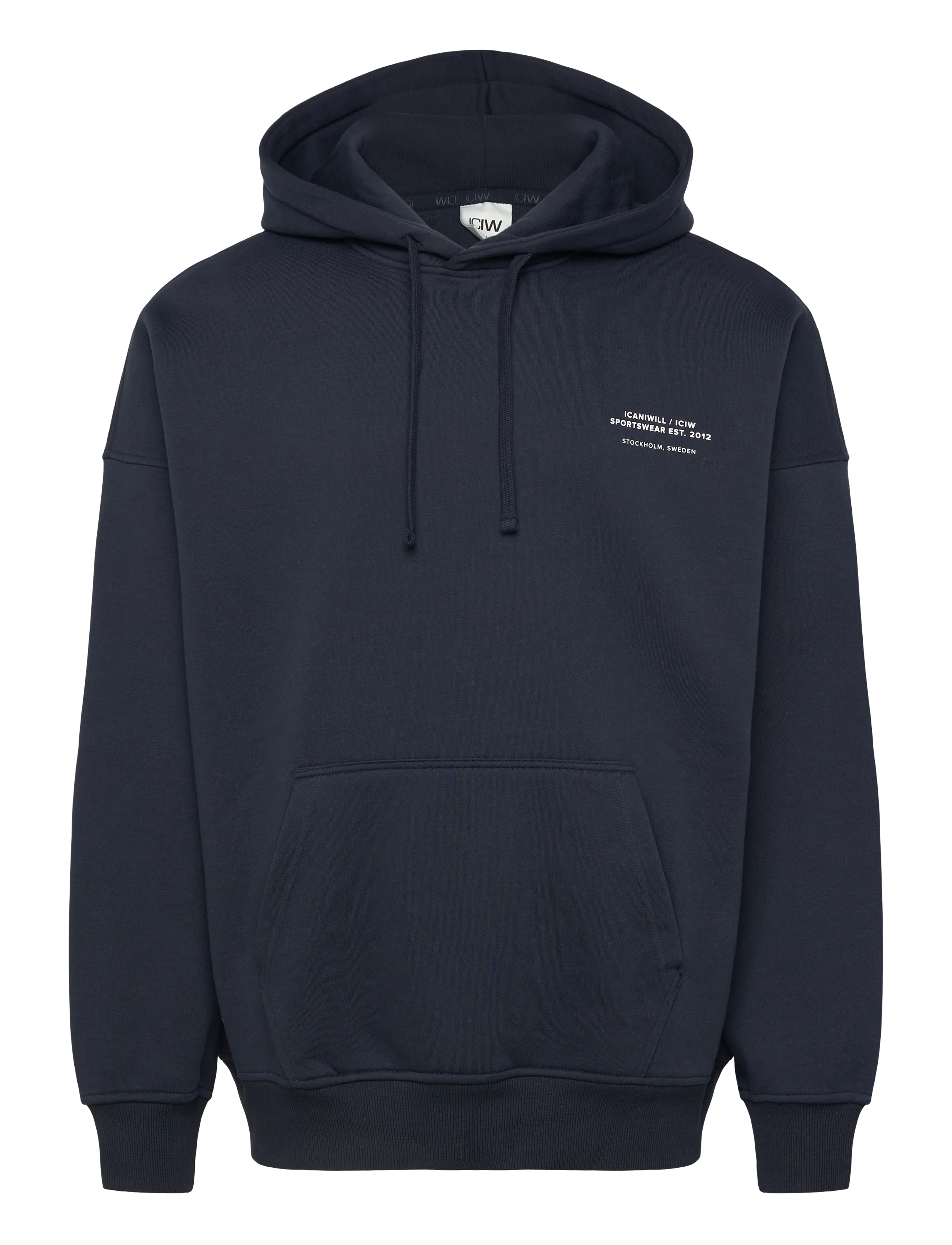ICANIWILL Everyday Relaxed Hoodie Print M - Sweatshirts - MIDNIGHT BLUE / navy