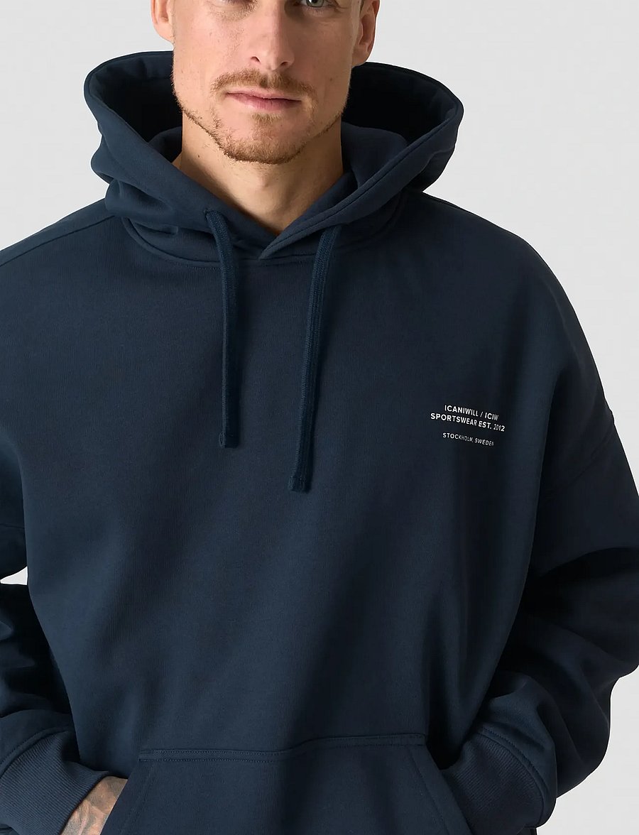 ICANIWILL - Everyday Relaxed Hoodie Print M - oberteile - midnight blue - 4