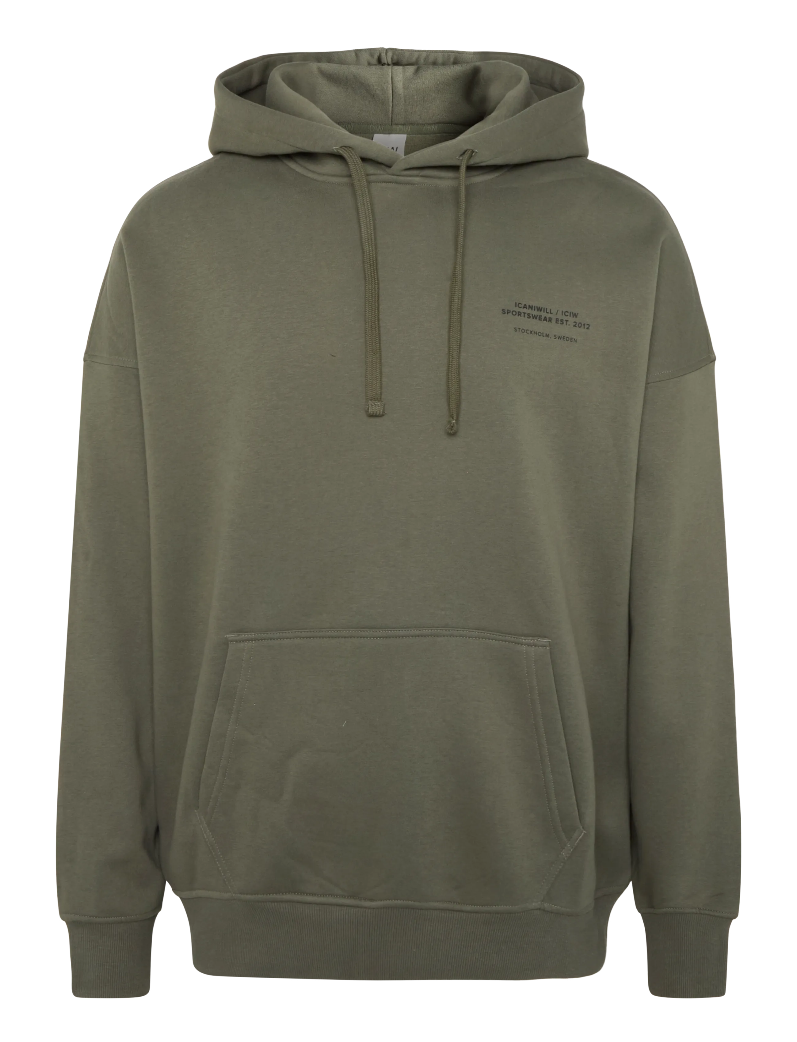 ICANIWILL Everyday Relaxed Hoodie Print M - Clothing - WARM GREEN / khaki/green