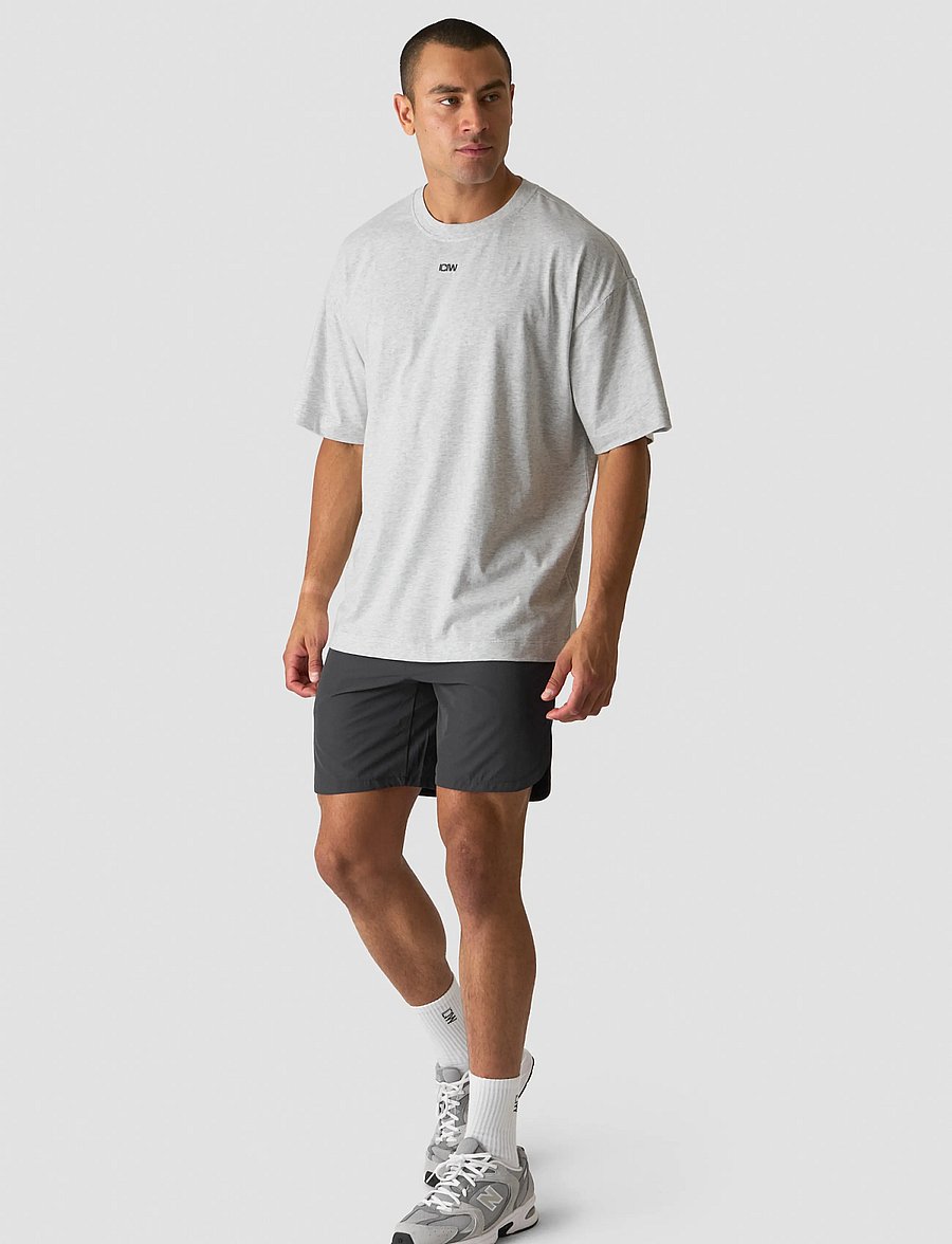 ICANIWILL - Everyday Oversized Cotton T-shirt M - oberteile & t-shirts - light grey melange - 0
