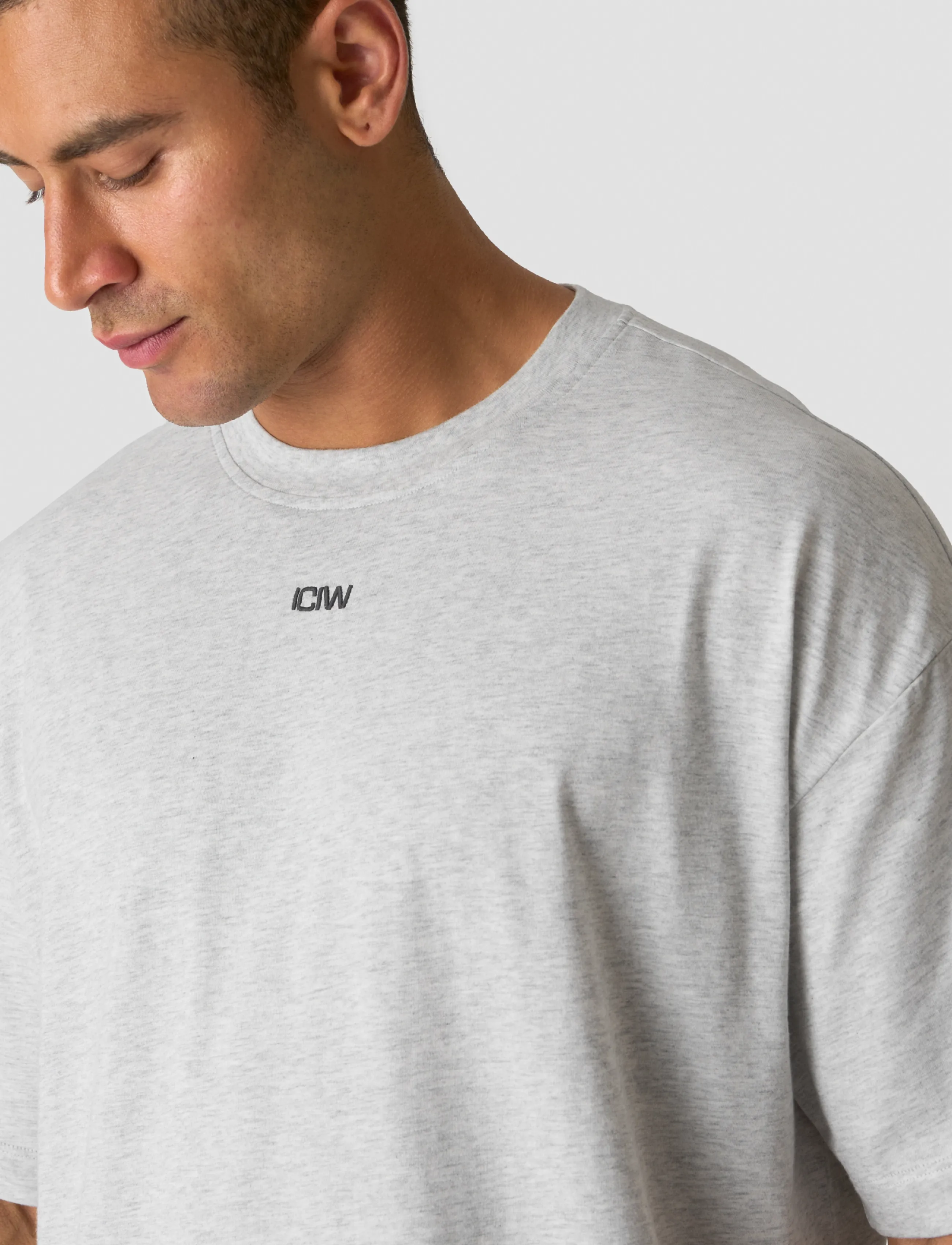 ICANIWILL - Everyday Oversized Cotton T-shirt M - oberteile & t-shirts - light grey melange - 4