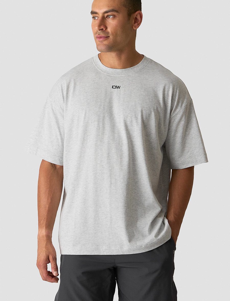 ICANIWILL - Everyday Oversized Cotton T-shirt M - oberteile & t-shirts - light grey melange - 5