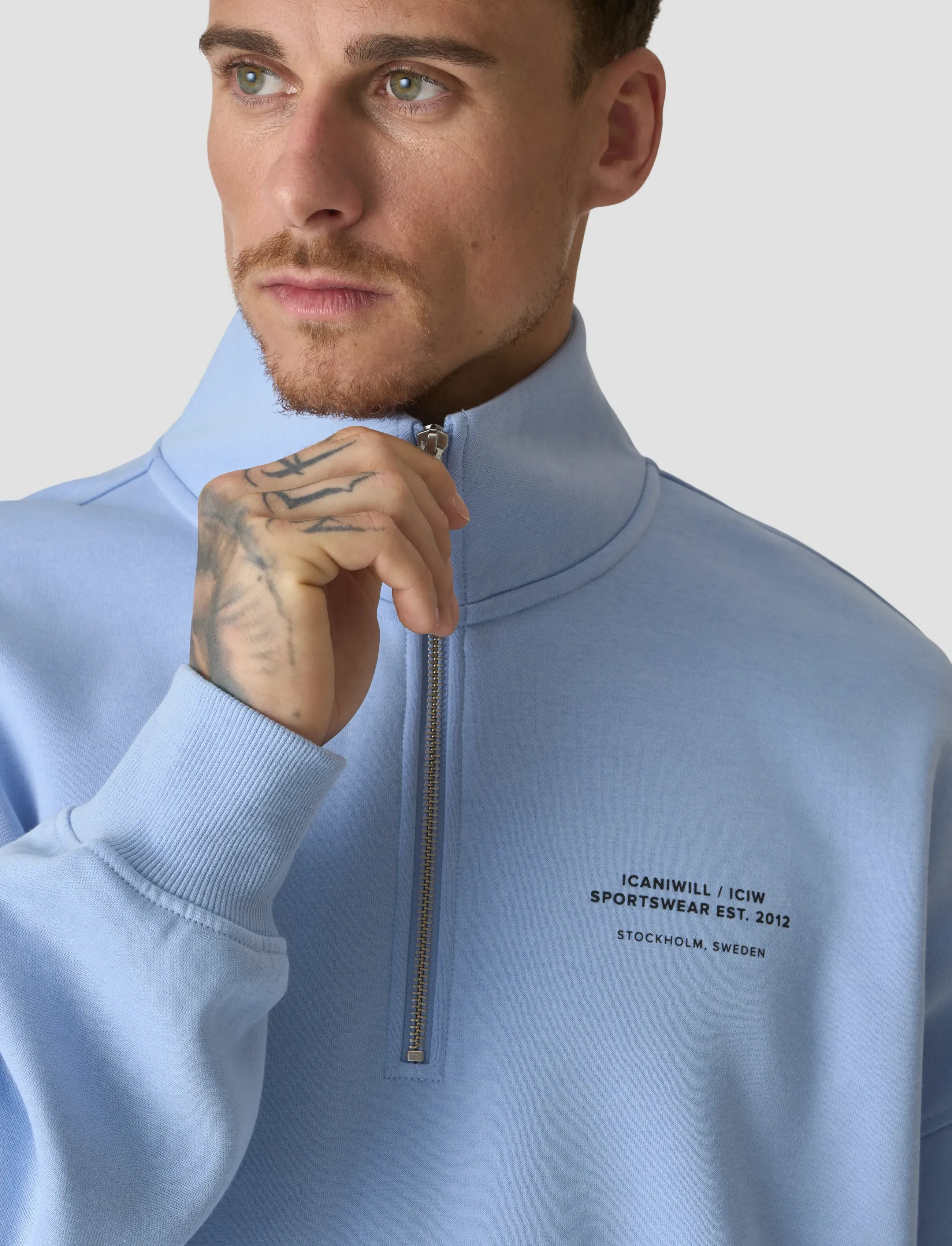 ICANIWILL - Everyday 1/4 Zip Sweatshirt Print M - oberteile - banner blue - 4