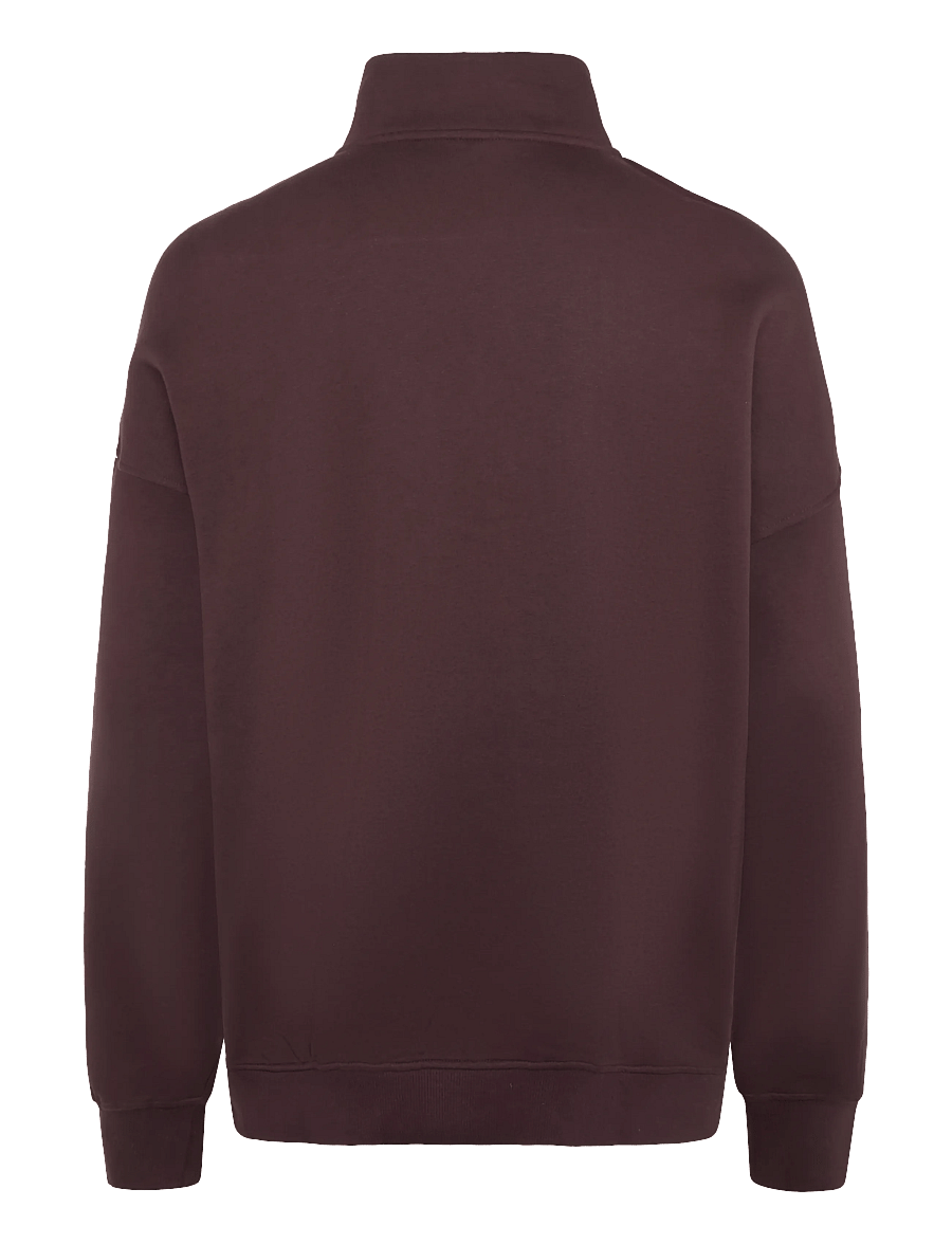 ICANIWILL - Everyday 1/4 Zip Sweatshirt Print M - tops - espresso - 2