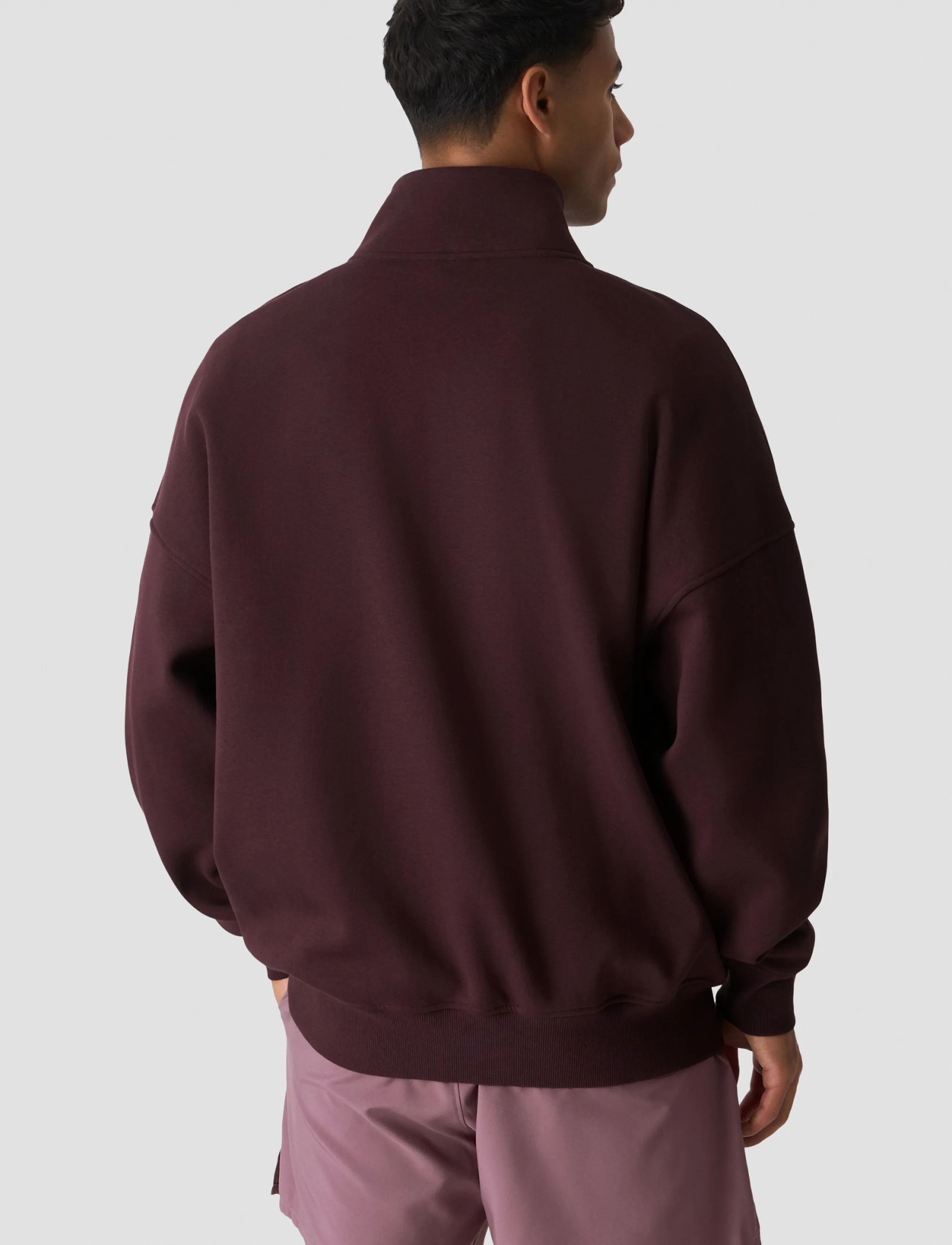 ICANIWILL - Everyday 1/4 Zip Sweatshirt Print M - tops - espresso - 3