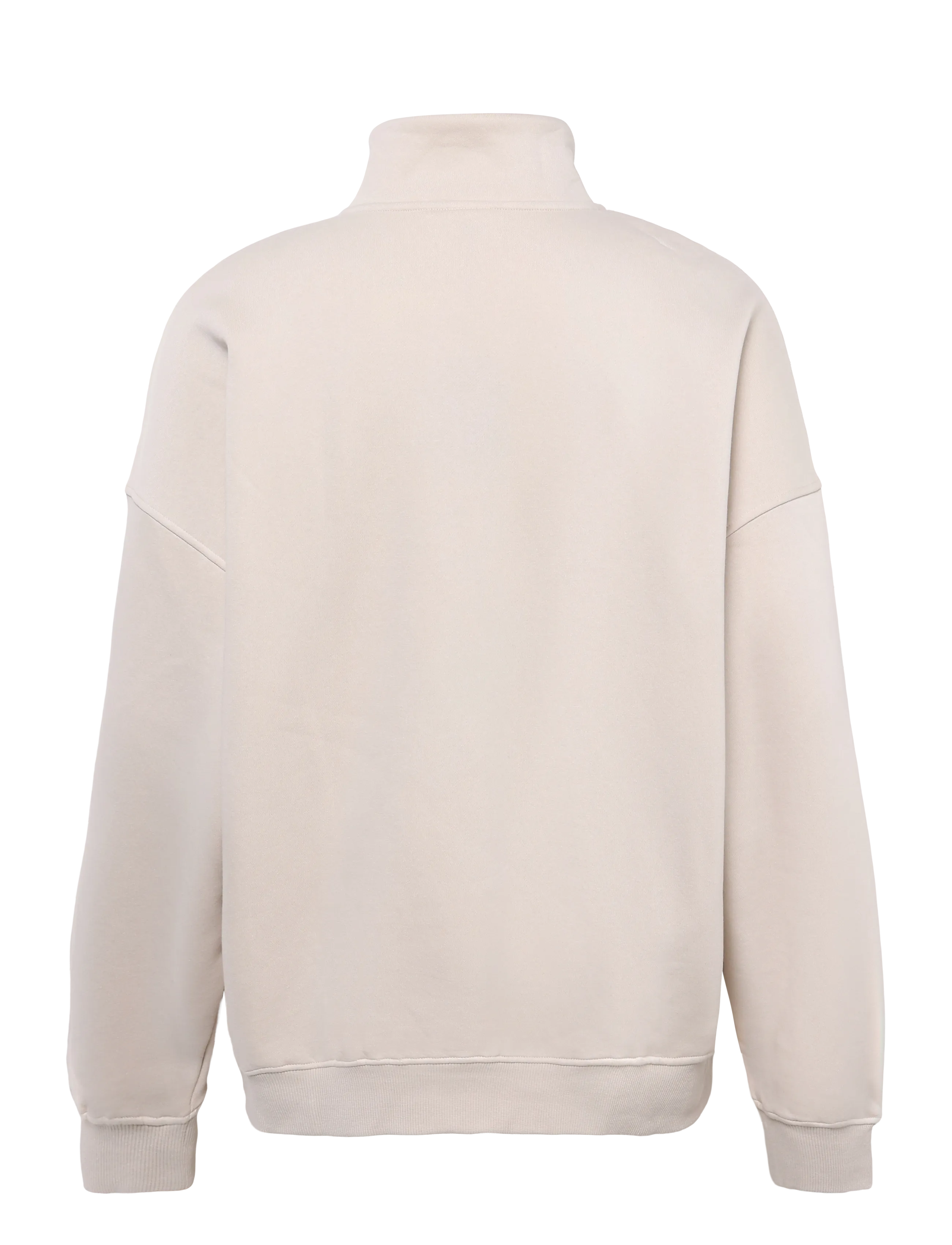 ICANIWILL - Everyday 1/4 Zip Sweatshirt Print M - tops - light beige - 2