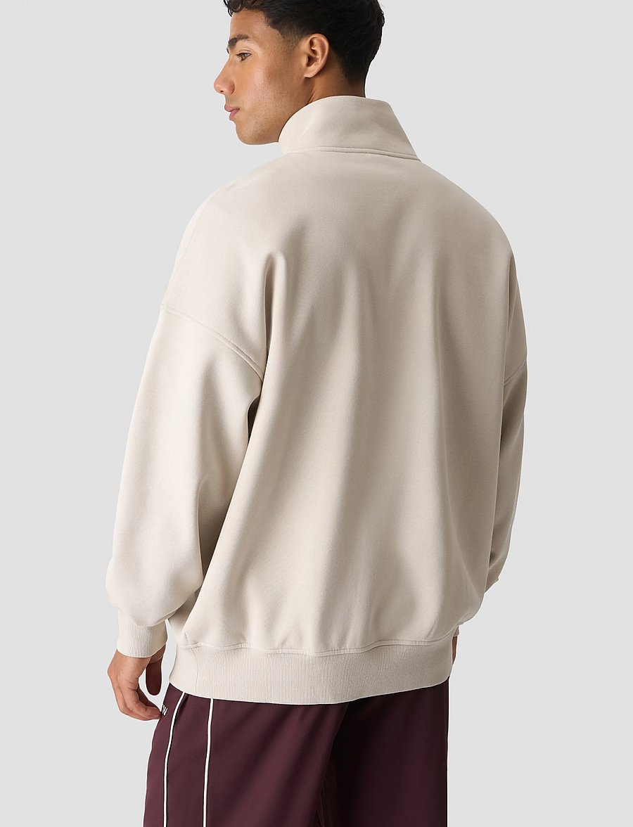 ICANIWILL - Everyday 1/4 Zip Sweatshirt Print M - oberteile - light beige - 3