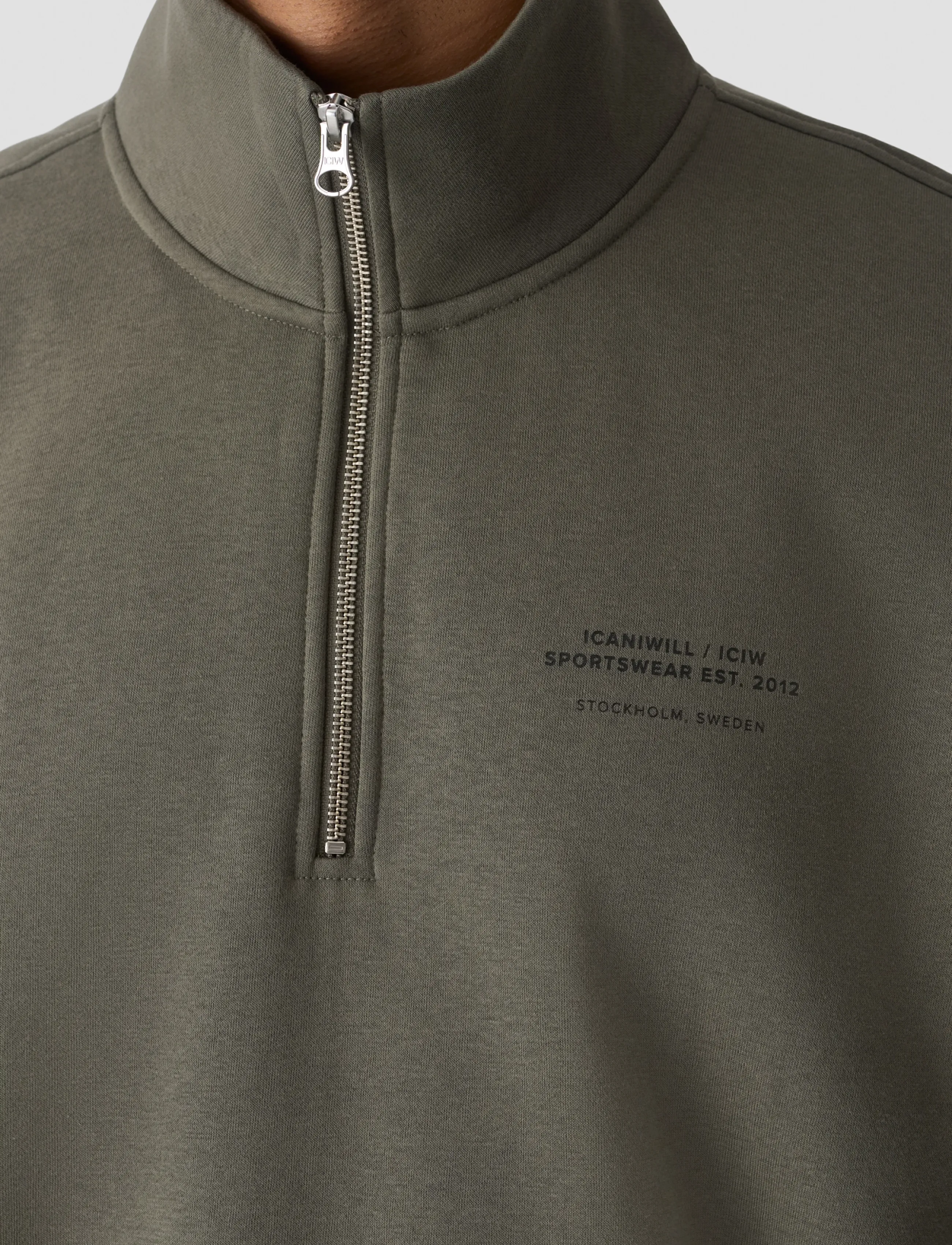 ICANIWILL - Everyday 1/4 Zip Sweatshirt Print M - Överdelar - warm green - 4