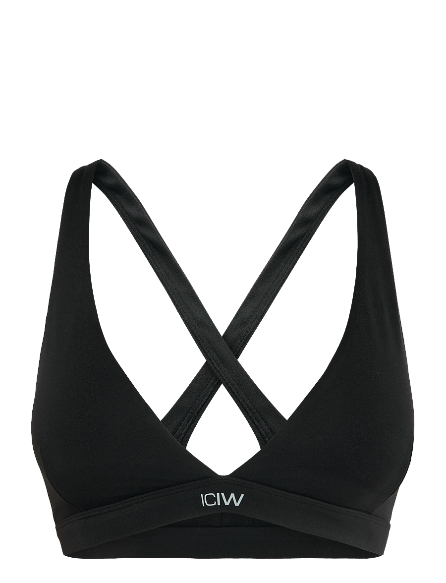 ICANIWILL - Luxe V-neck Sports Bra W - sports-bh'er - black - 1