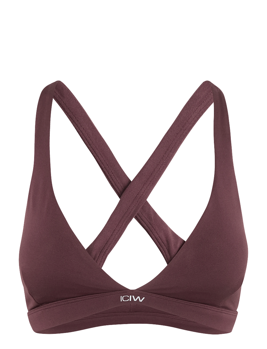 ICANIWILL - Luxe V-neck Sports Bra W - sport-bhs - espresso - 1