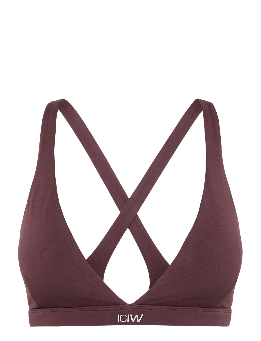 ICANIWILL - Luxe V-neck Sports Bra W - sport-bhs - espresso - 1