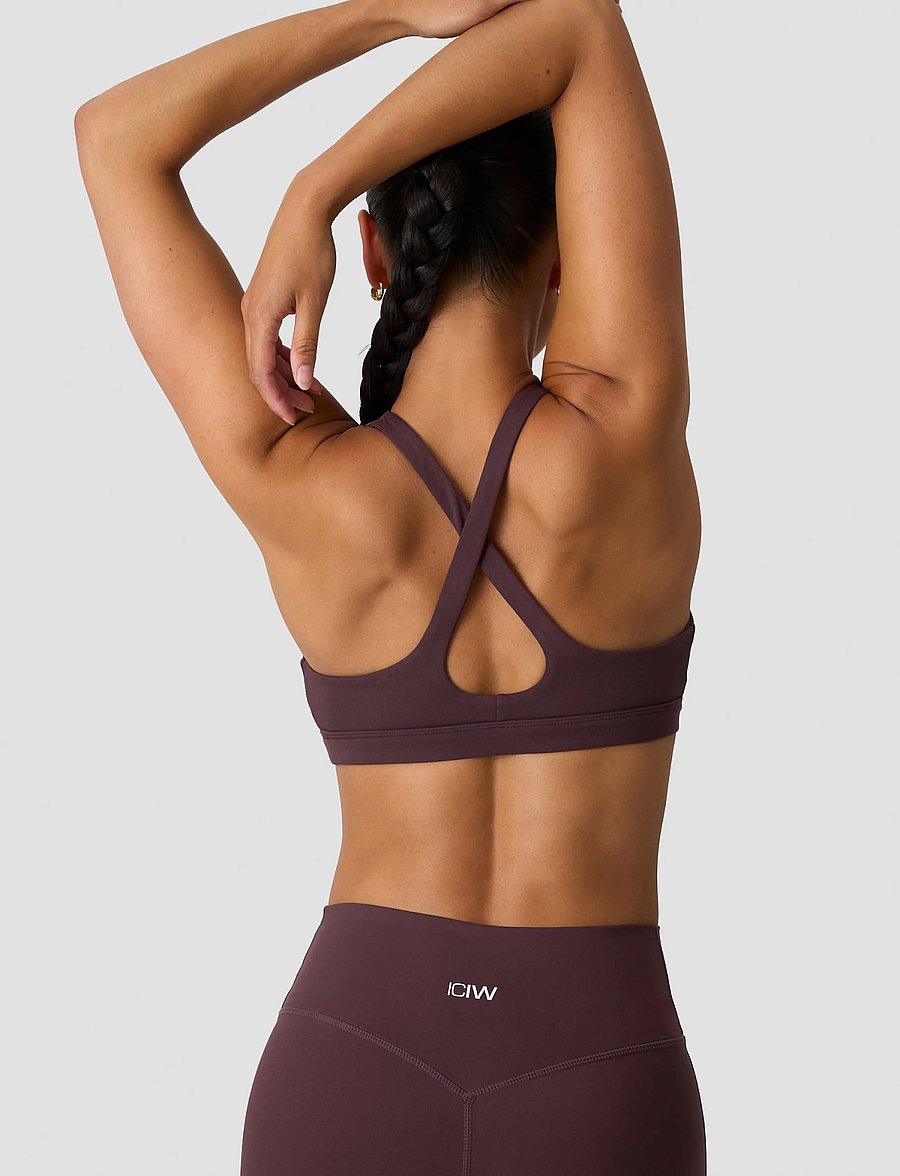 ICANIWILL - Luxe V-neck Sports Bra W - sport-bhs - espresso - 3