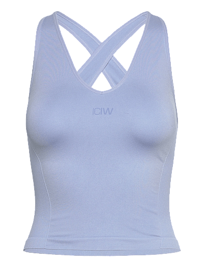 ICANIWILL Sculpt Seamless V-neck Tank W - Toppar & T-shirts - BANNER BLUE / blue
