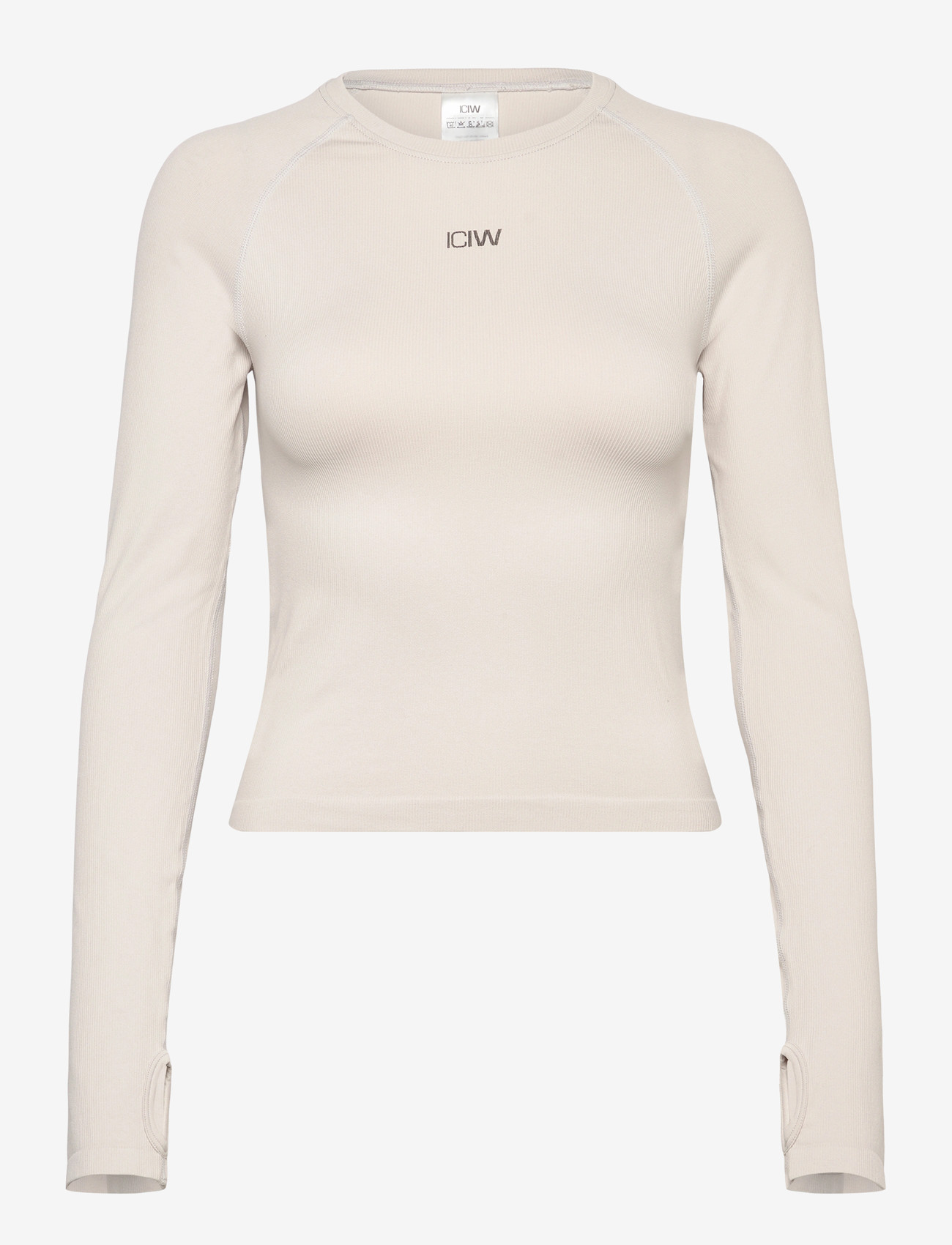 ICANIWILL - Sculpt Seamless Ribbed LS W - langærmede overdele - light dusty beige - 1