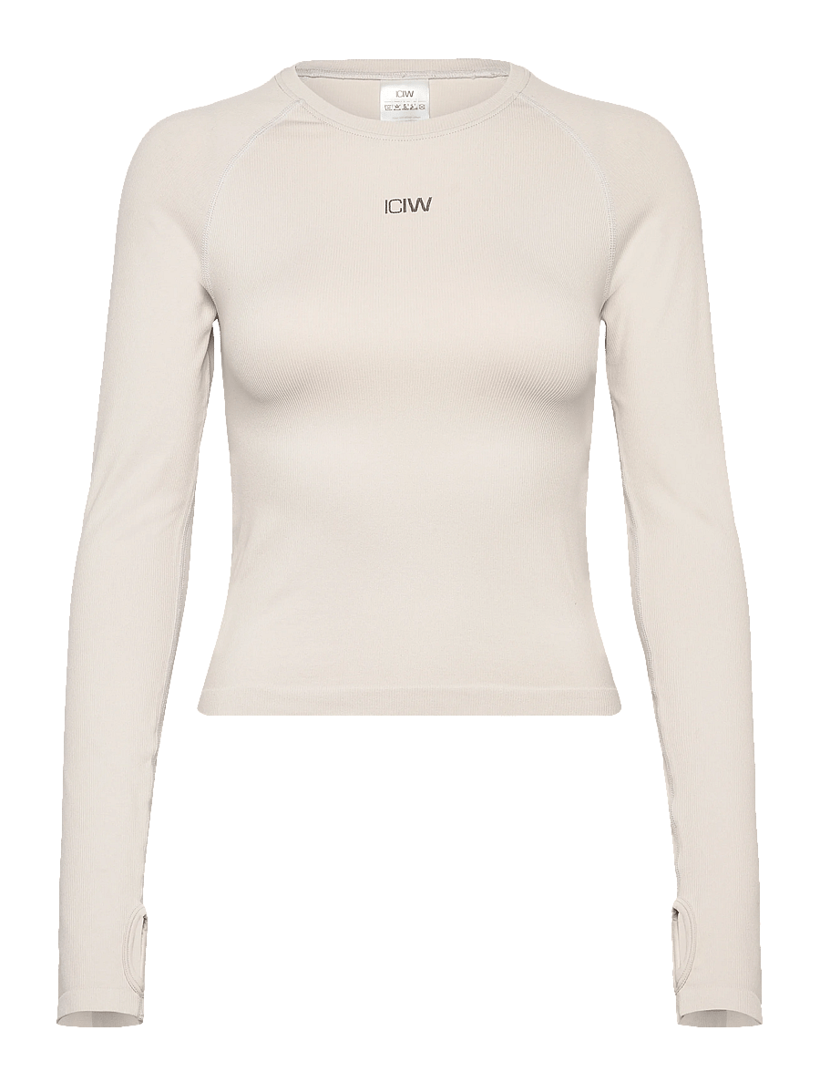 ICANIWILL - Sculpt Seamless Ribbed LS W - pikkade varrukatega alussärgid - light dusty beige - 1