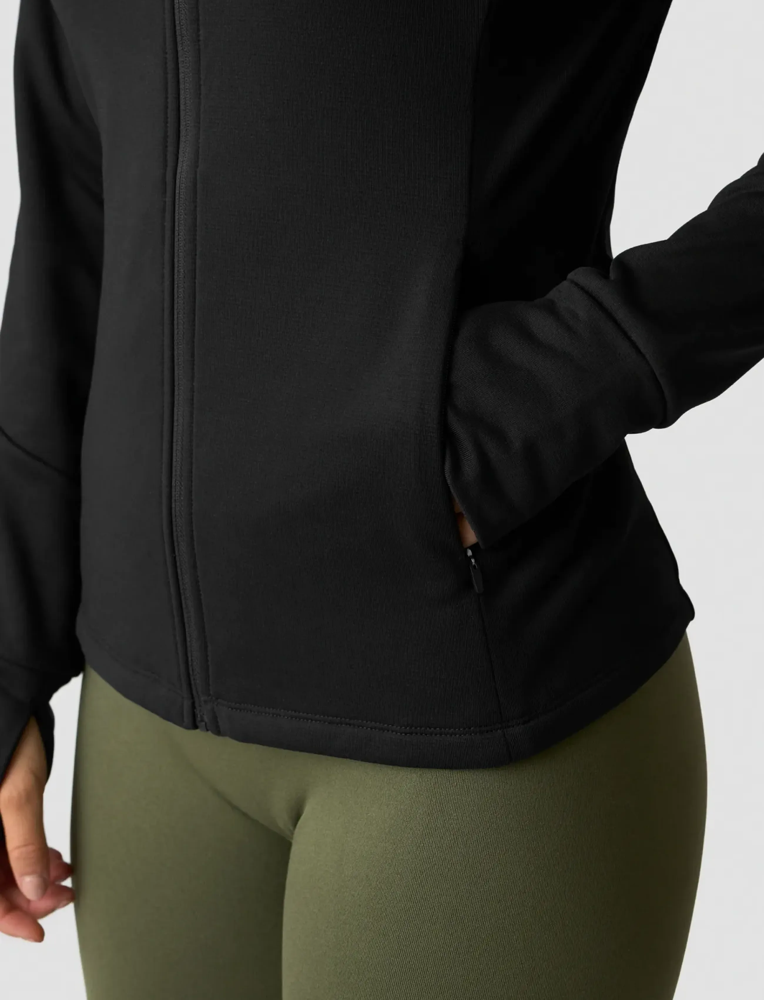 ICANIWILL - Essential Thermal Training Jacket W-Dark Grey-XL - sportjacken - black - 3