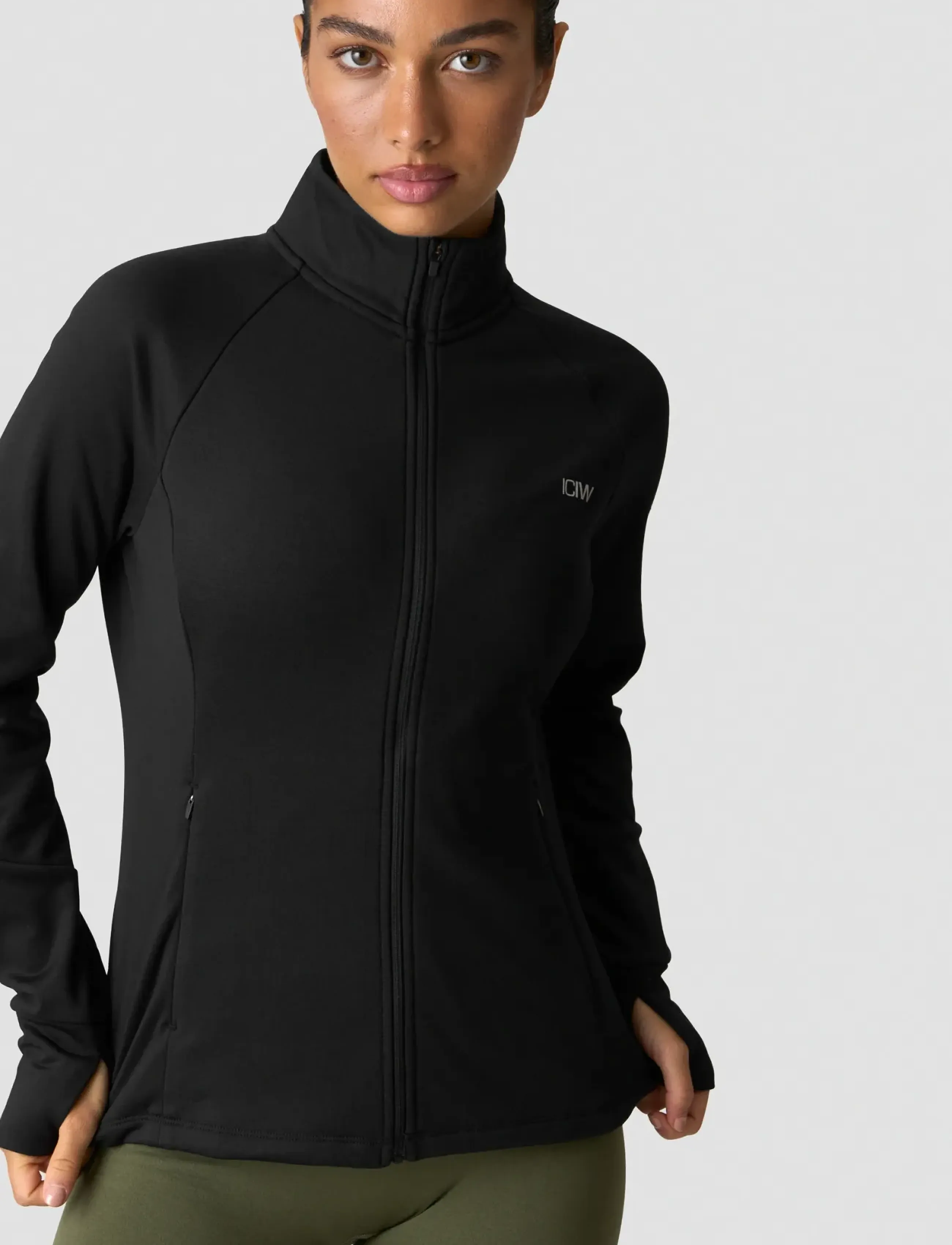 ICANIWILL - Essential Thermal Training Jacket W-Dark Grey-XL - sportjacken - black - 5