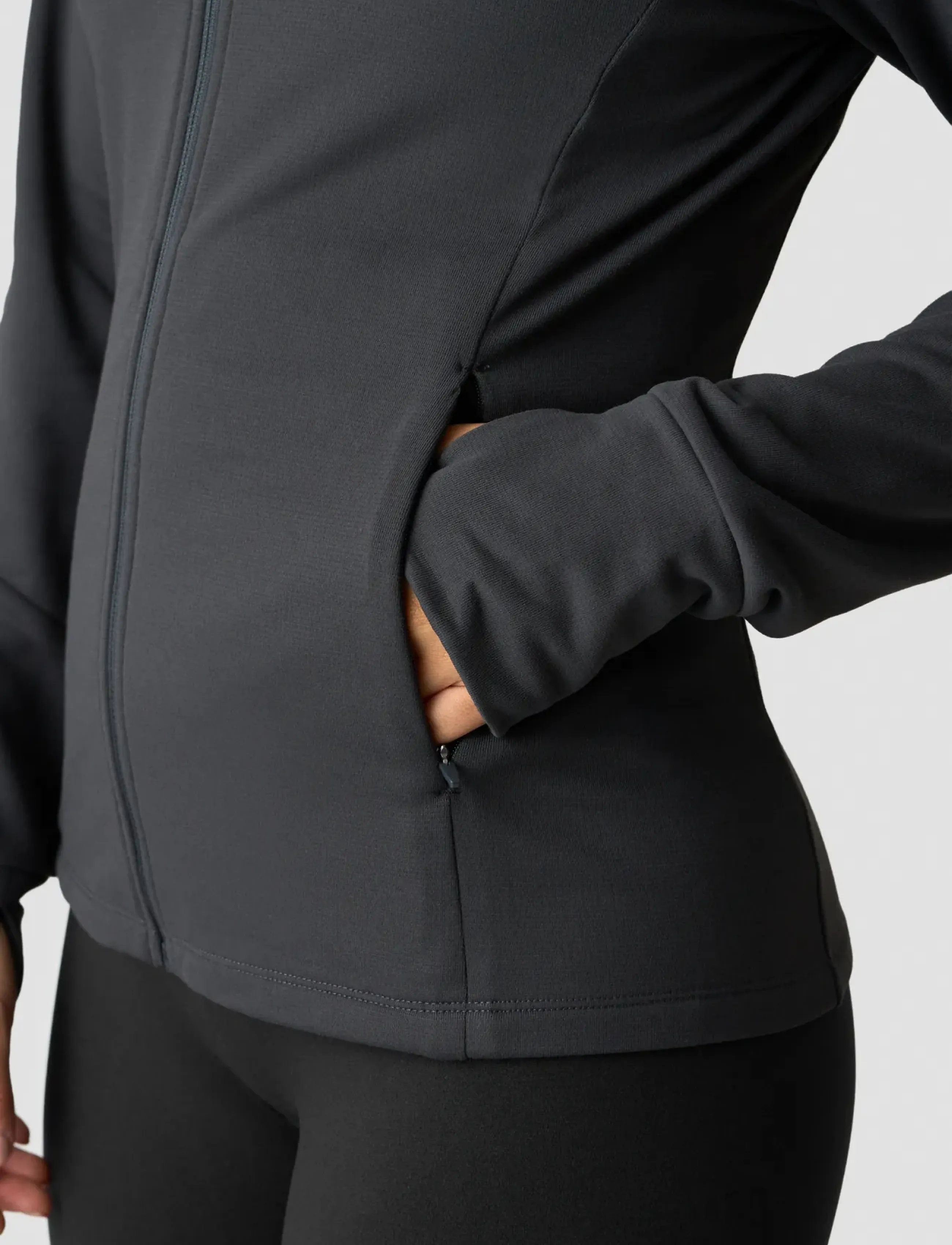 ICANIWILL - Essential Thermal Training Jacket W-Dark Grey-XL - sportsjakker - dark grey - 3