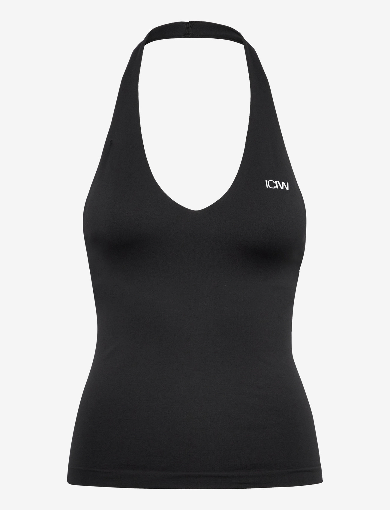 ICANIWILL - Define Seamless Halter Neck Tank W - linnen - black - 0