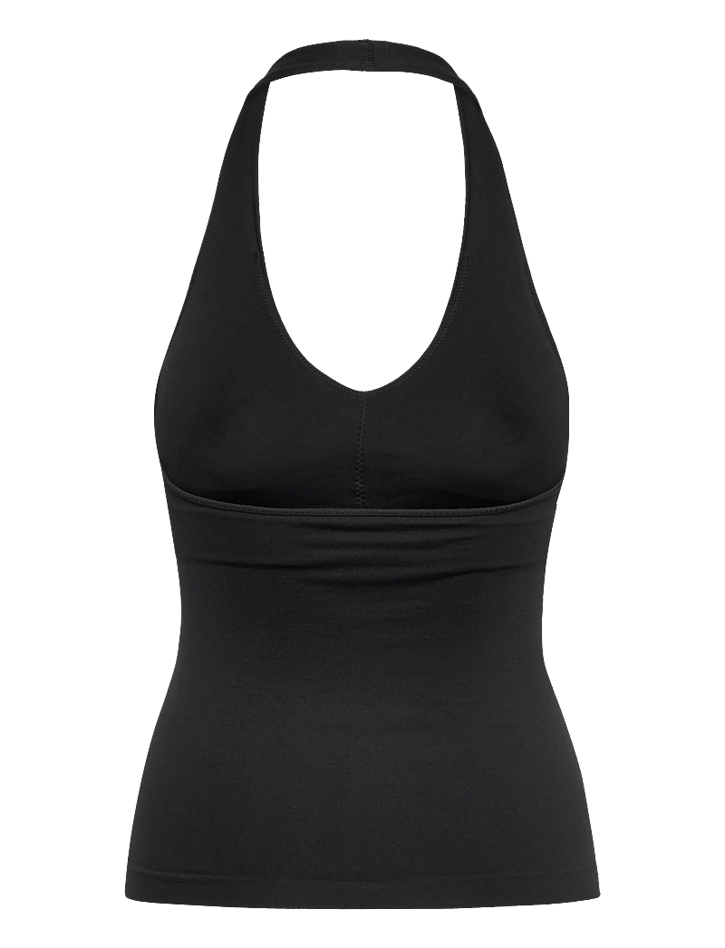 ICANIWILL - Define Seamless Halter Neck Tank W - linnen - black - 1