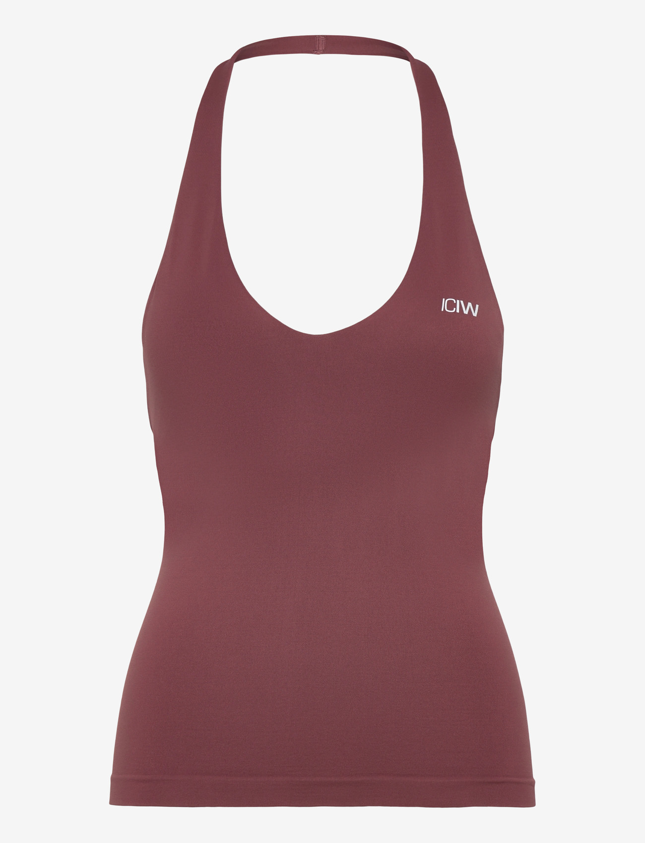 ICANIWILL - Define Seamless Halter Neck Tank W - tank tops - calm red - 1