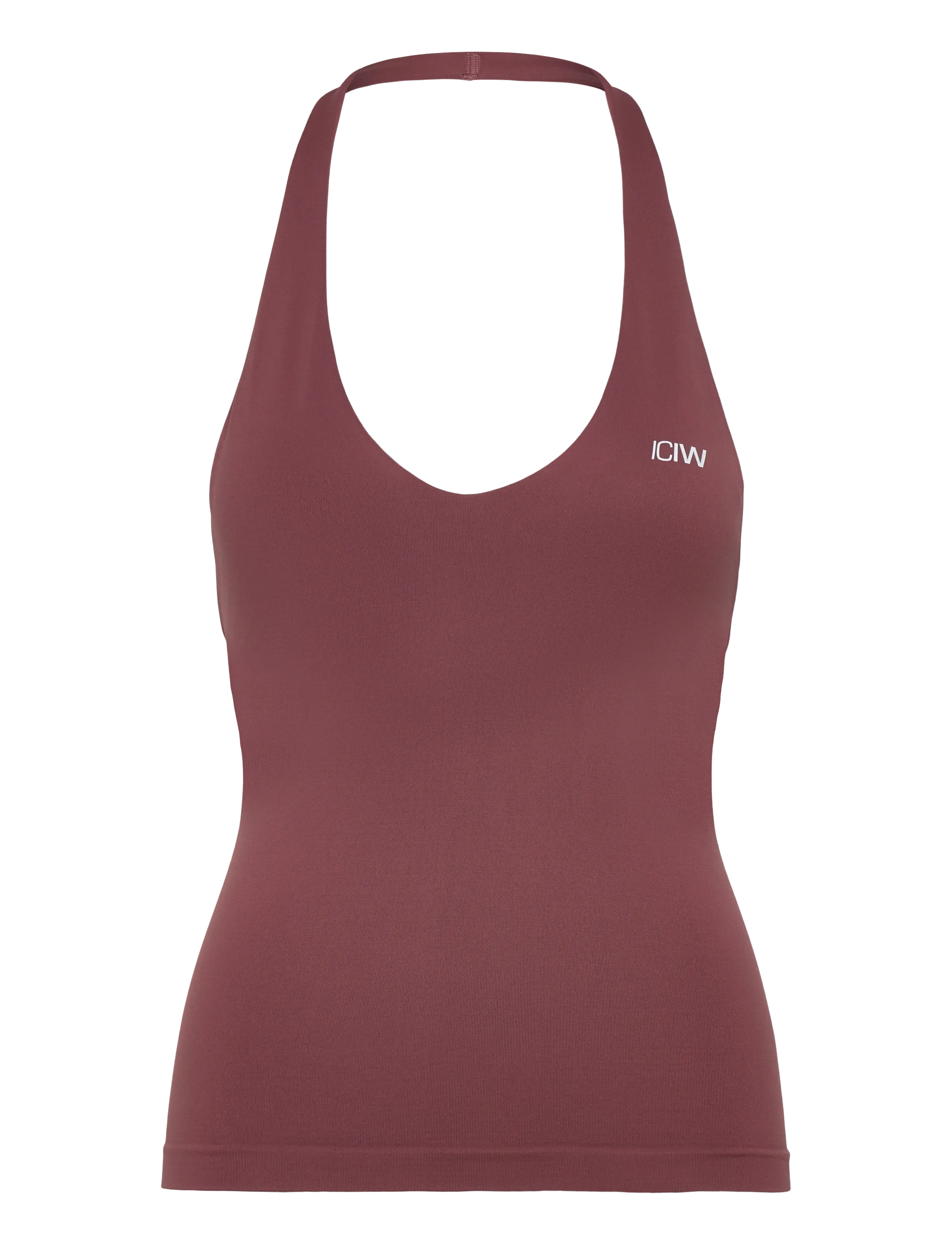 ICANIWILL - Define Seamless Halter Neck Tank W - toppar & t-shirts - calm red - 1