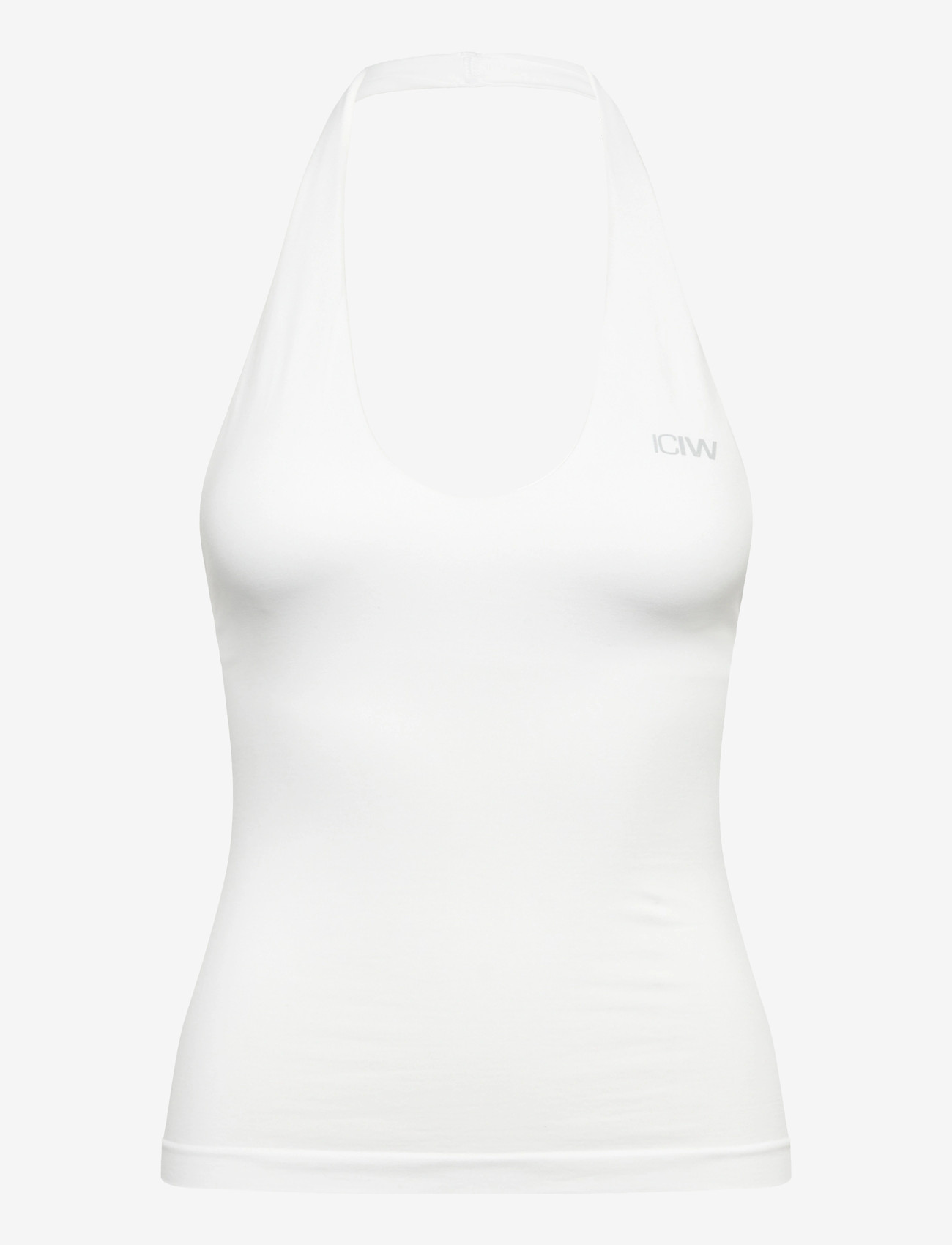 ICANIWILL - Define Seamless Halter Neck Tank W - berankoviai marškinėliai - white snow - 0