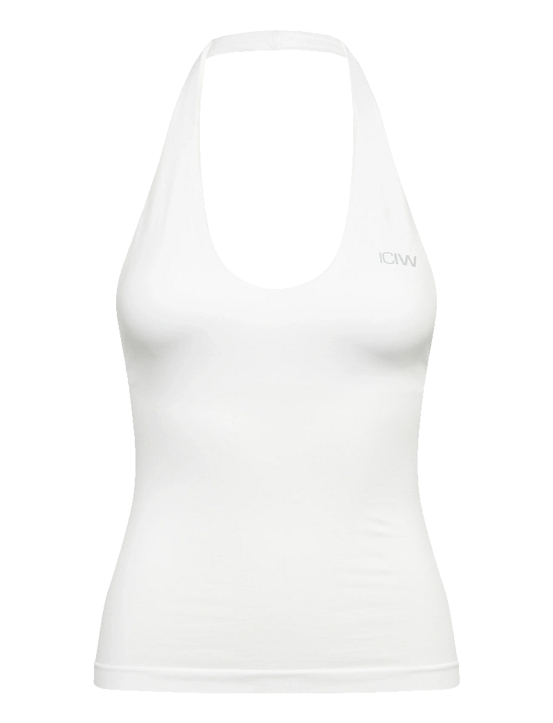 ICANIWILL - Define Seamless Halter Neck Tank W - berankoviai marškinėliai - white snow - 0