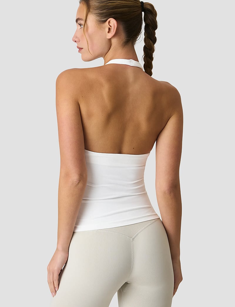 ICANIWILL - Define Seamless Halter Neck Tank W - toppe & t-shirts - white snow - 3