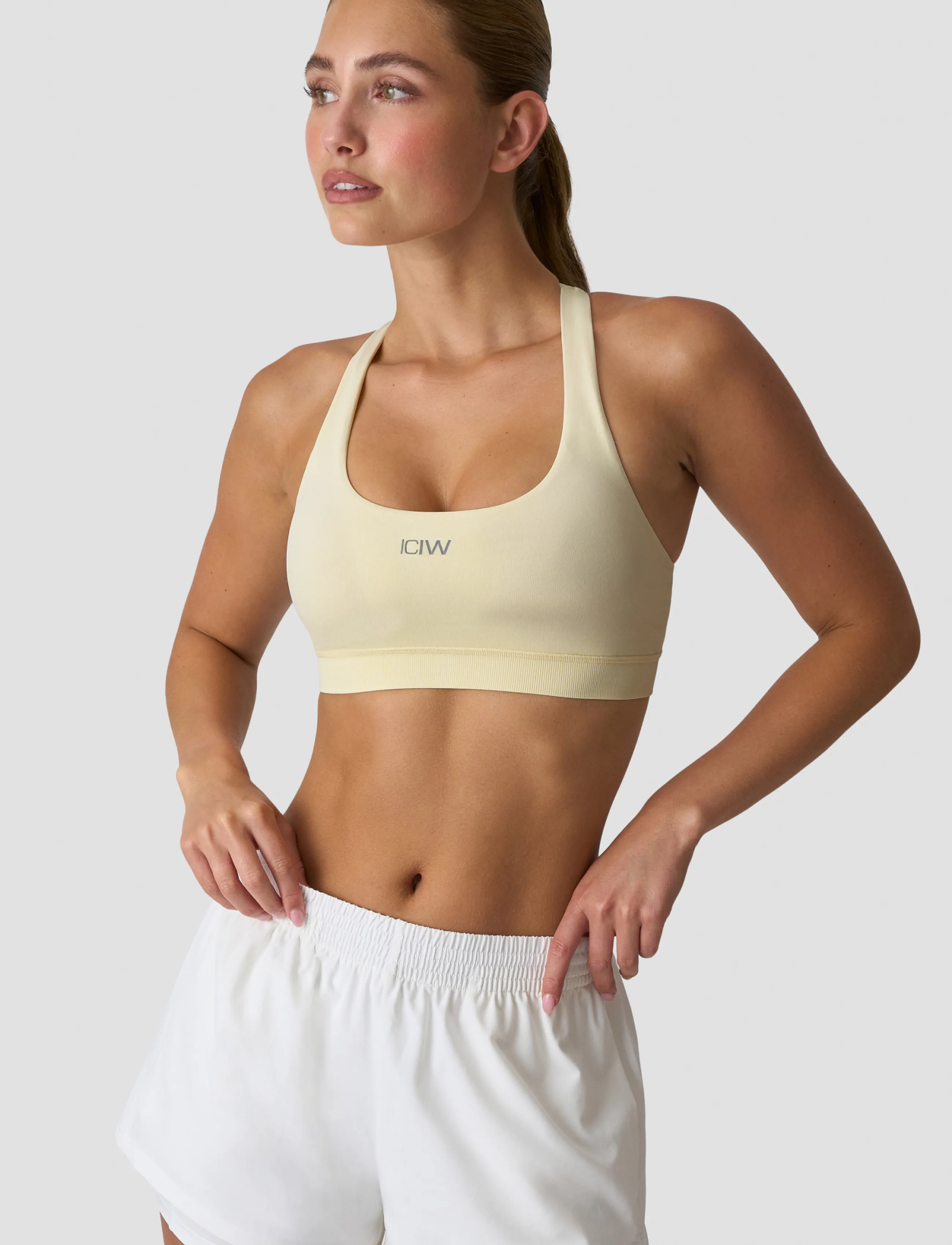 ICANIWILL - Define Seamless Racer Back Sports Bra W - sports-bh'er - pale lemon - 0