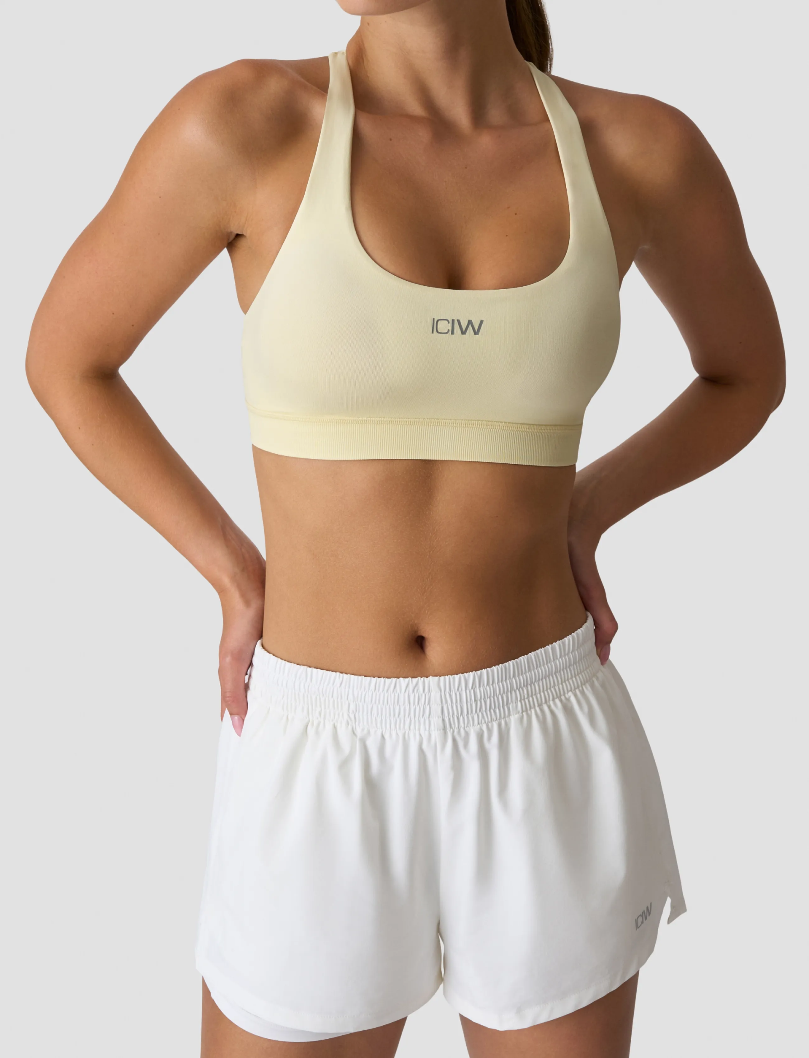 ICANIWILL - Define Seamless Racer Back Sports Bra W - sports-bh'er - pale lemon - 4
