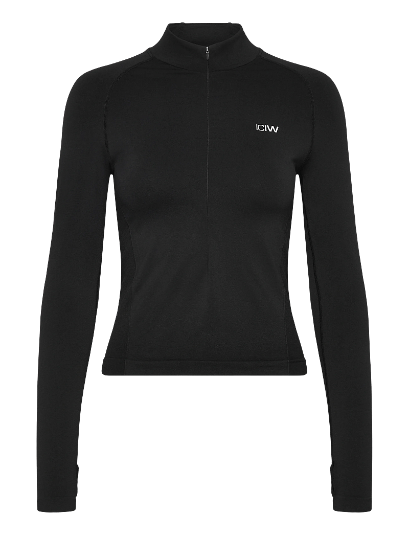 ICANIWILL - Define Seamless Invisible 1/2 Zip LS W - góry - black - 1