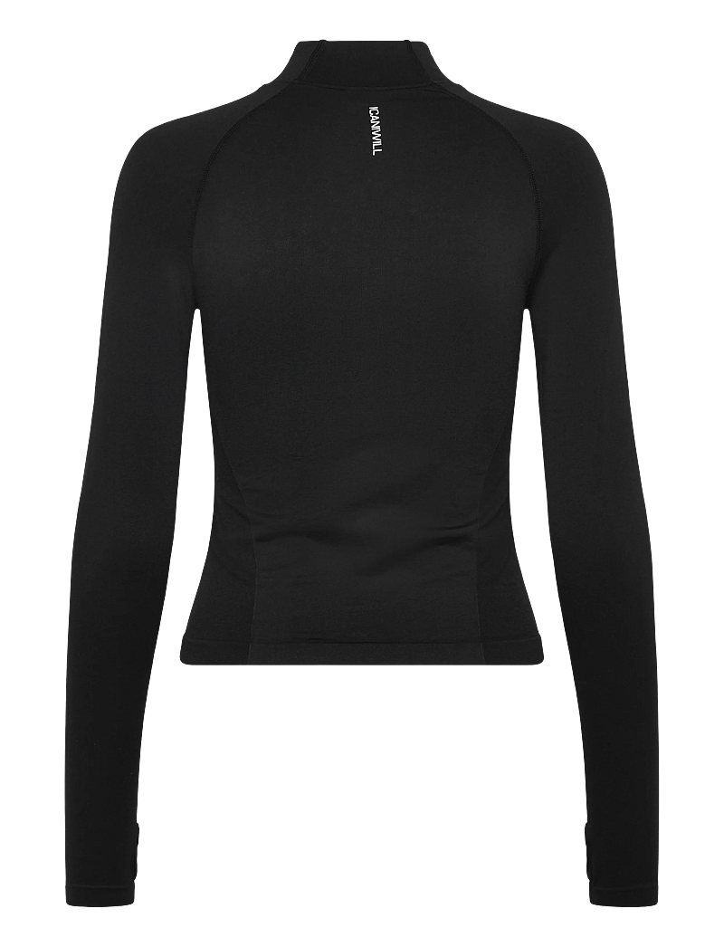 ICANIWILL - Define Seamless Invisible 1/2 Zip LS W - góry - black - 2
