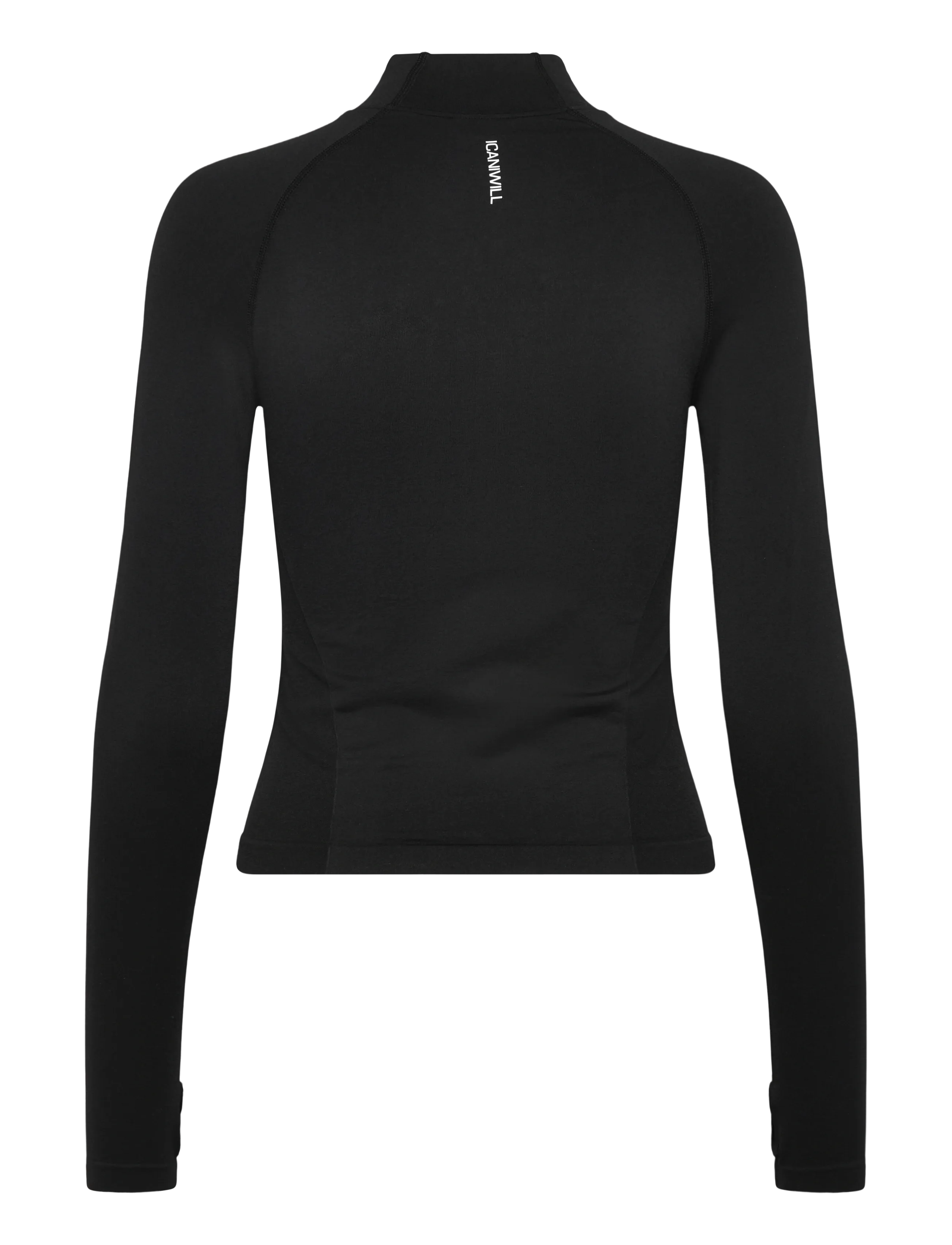ICANIWILL - Define Seamless Invisible 1/2 Zip LS W - alussärgid - black - 2