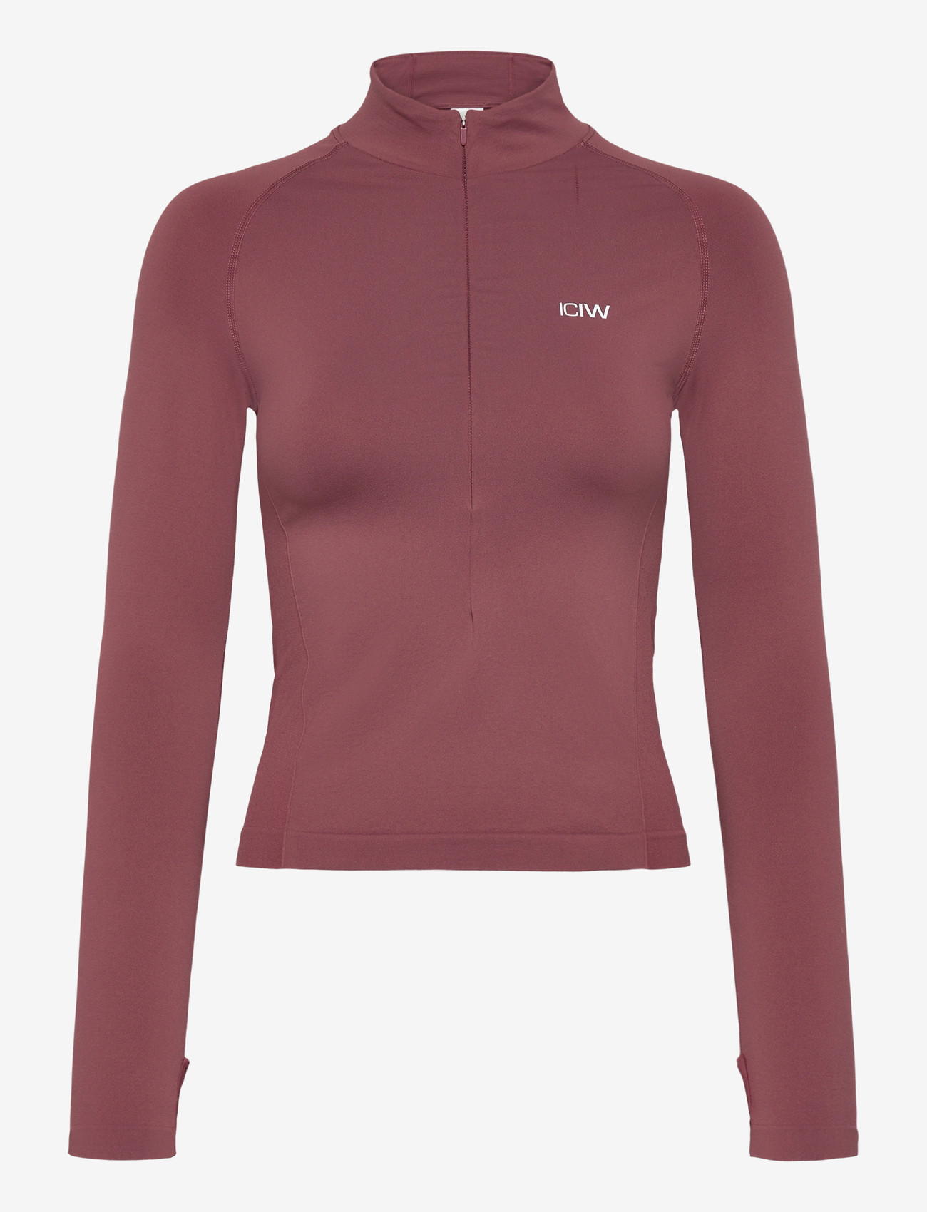 ICANIWILL - Define Seamless Invisible 1/2 Zip LS W - pikkade varrukatega alussärgid - calm red - 0