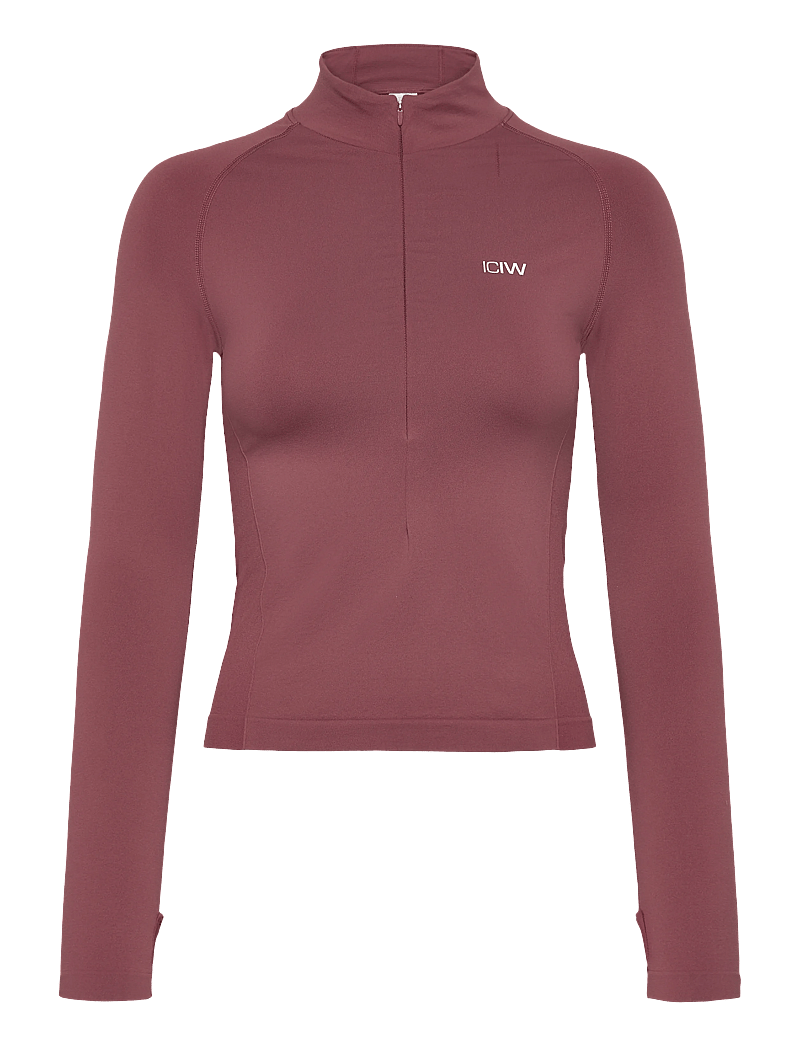 ICANIWILL - Define Seamless Invisible 1/2 Zip LS W - pikkade varrukatega alussärgid - calm red - 0