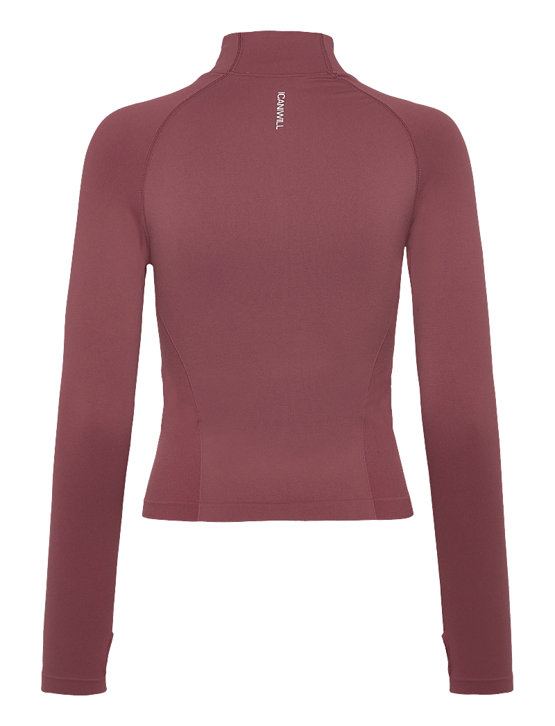 ICANIWILL - Define Seamless Invisible 1/2 Zip LS W - pikkade varrukatega alussärgid - calm red - 1